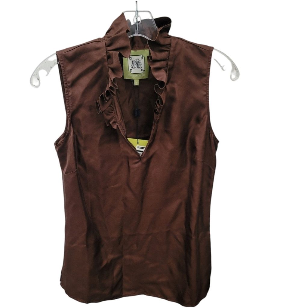 Other NWT 100% Silk Elizabeth McKay Sleeveless Blouse Size XS / US 0-2 / IT 36-38 - 1 Thumbnail