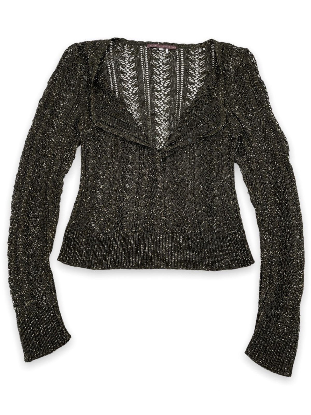 Iris von Arnim PERUVIAN CONNECTION Knit Cotton Lurex Top L/S Jumper Sweater Size M / US 6-8 / IT 42-44 - 5 Thumbnail