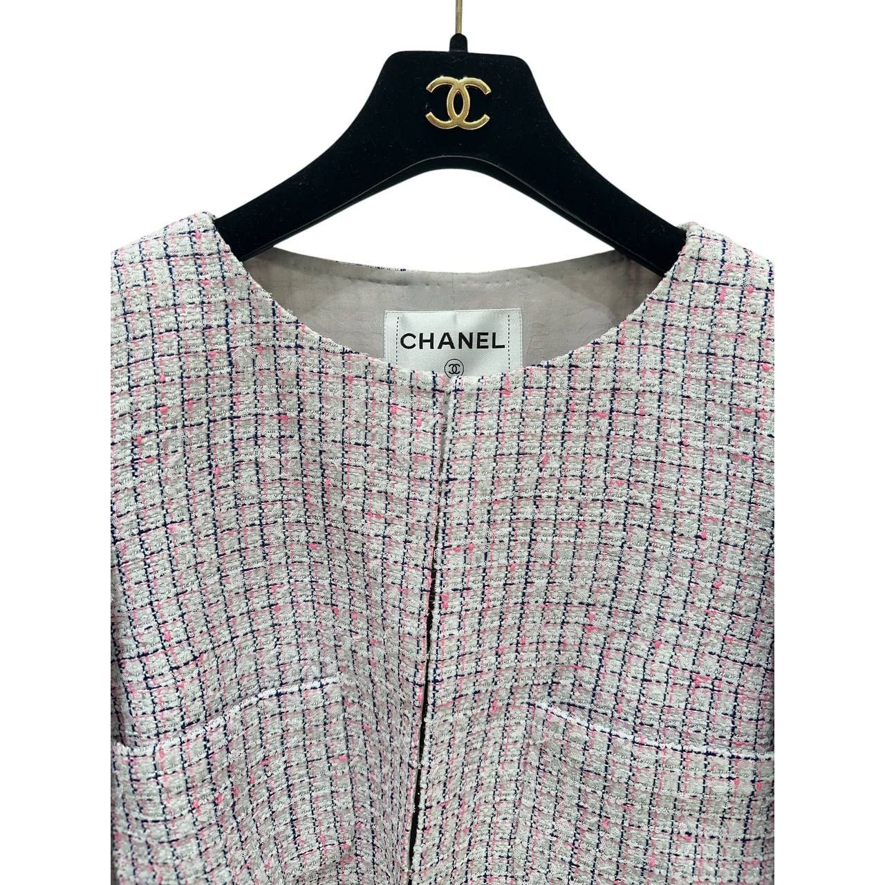 Chanel Chanel 14C Pink Tweed Jacket Sz 38 Size S / US 4 / IT 40 - 6 Thumbnail