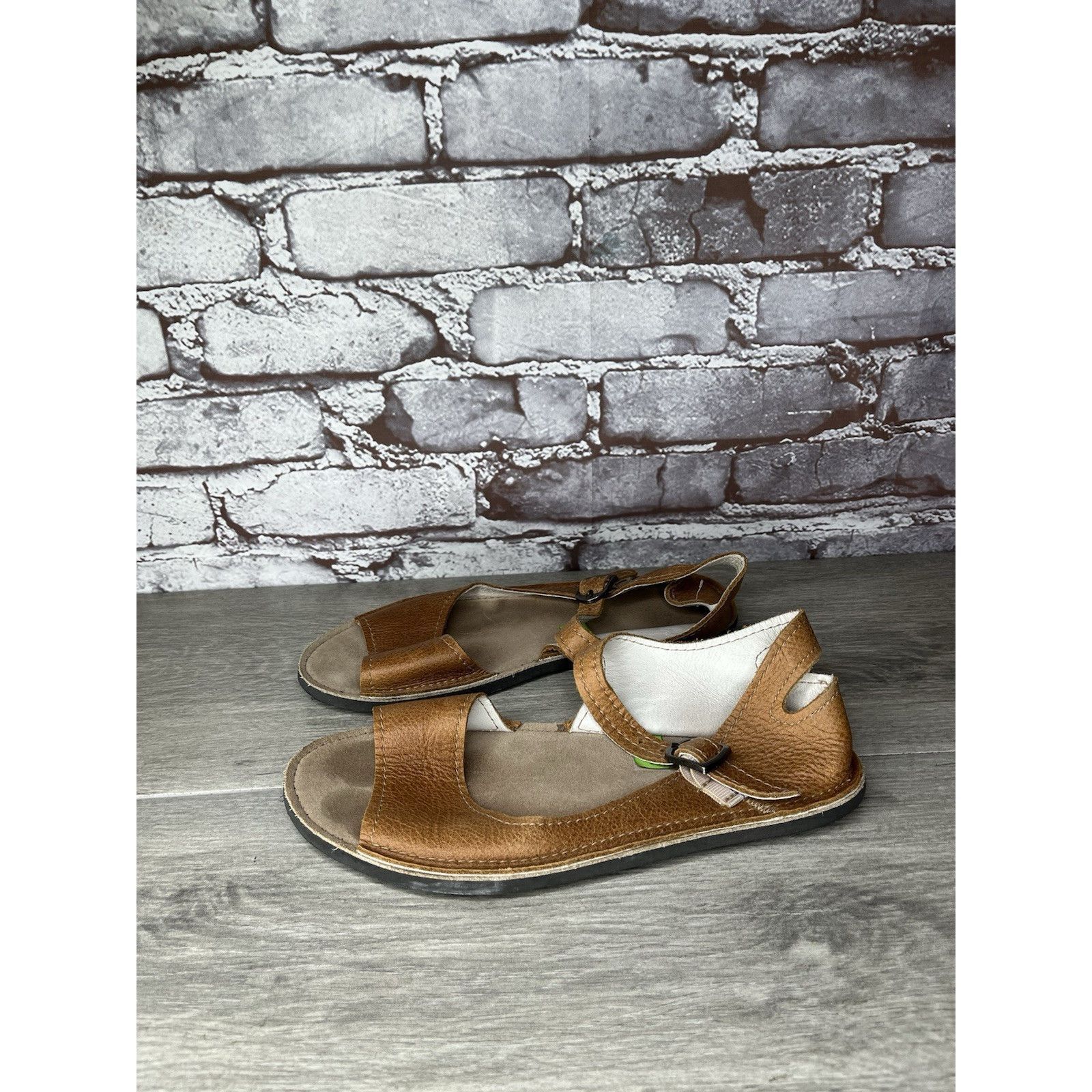 Soulstar Softstar Barefoot Minimalist Brown Leather Ankle Strap Vibra Size US 5 / IT 35 - 16 Thumbnail