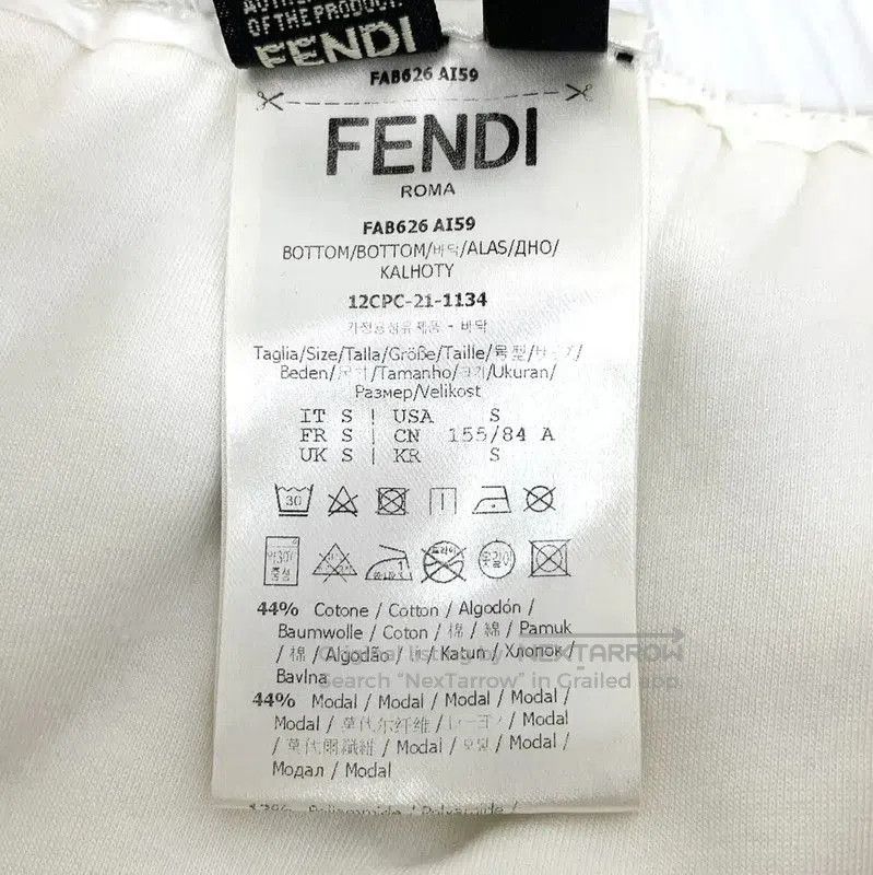 Fendi Fendi White Cotton Casual Pants for Women . Size 23" - 8 Thumbnail