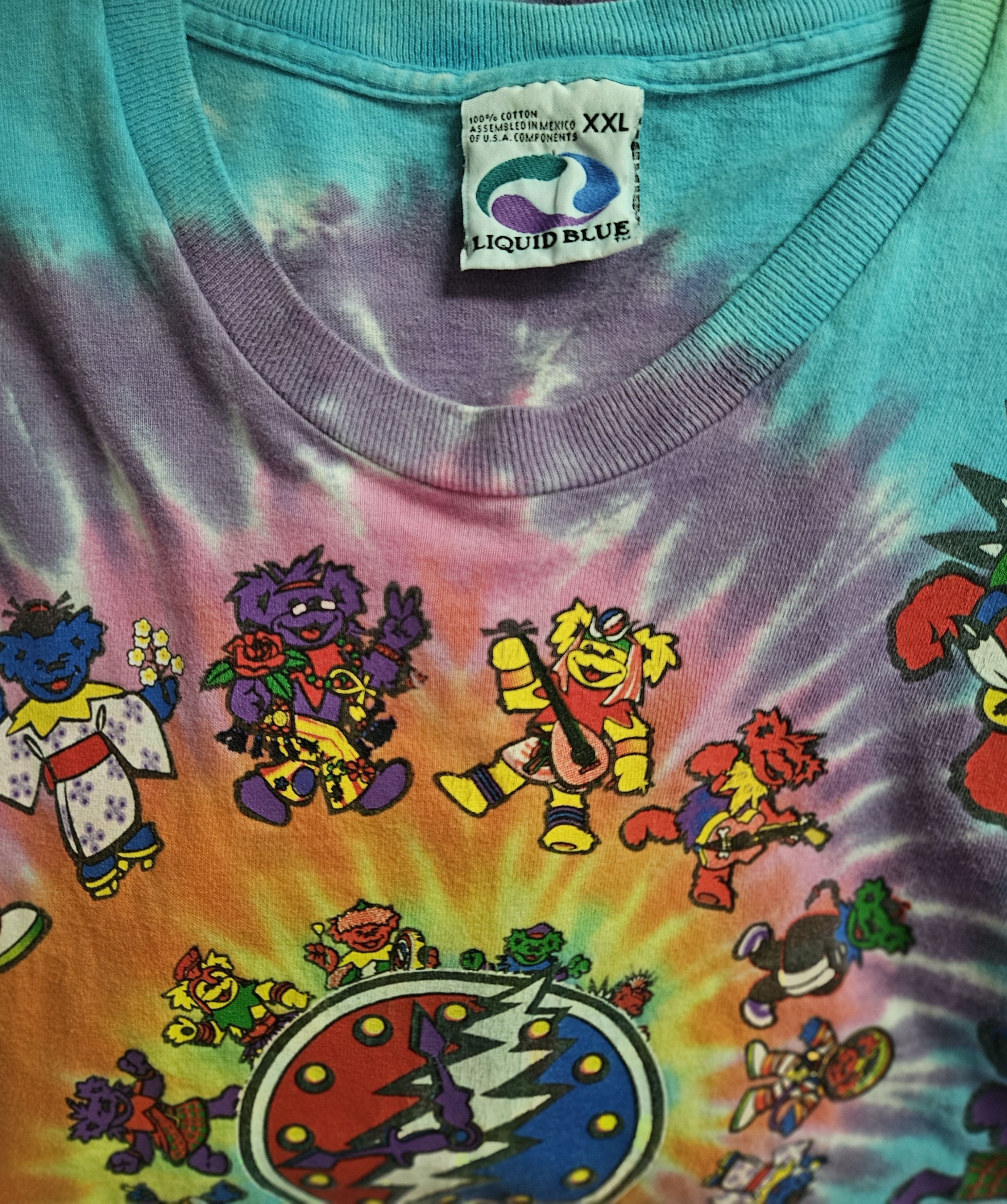 Grateful Dead × Liquid Blue × Vintage 1996 Grateful Dead "International Bears" Vintage Liquid Blue Size US XXL / EU 58 / 5 - 2 Thumbnail