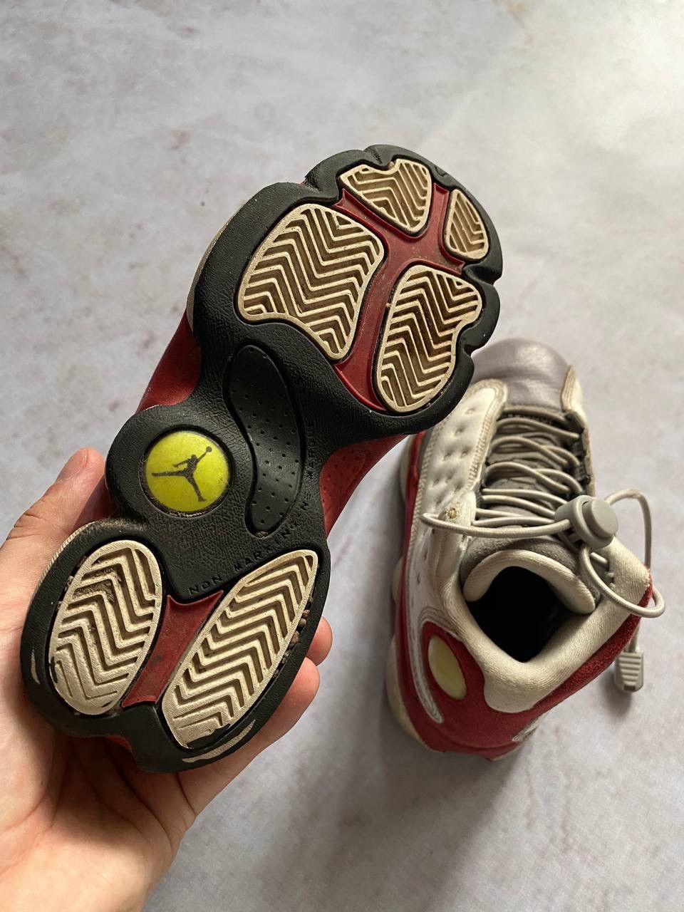 Jordan Brand × Vintage Vintage Jordan 13 Retro OG Grey Toe Shoes Size US 5 / EU 37 - 4 Thumbnail