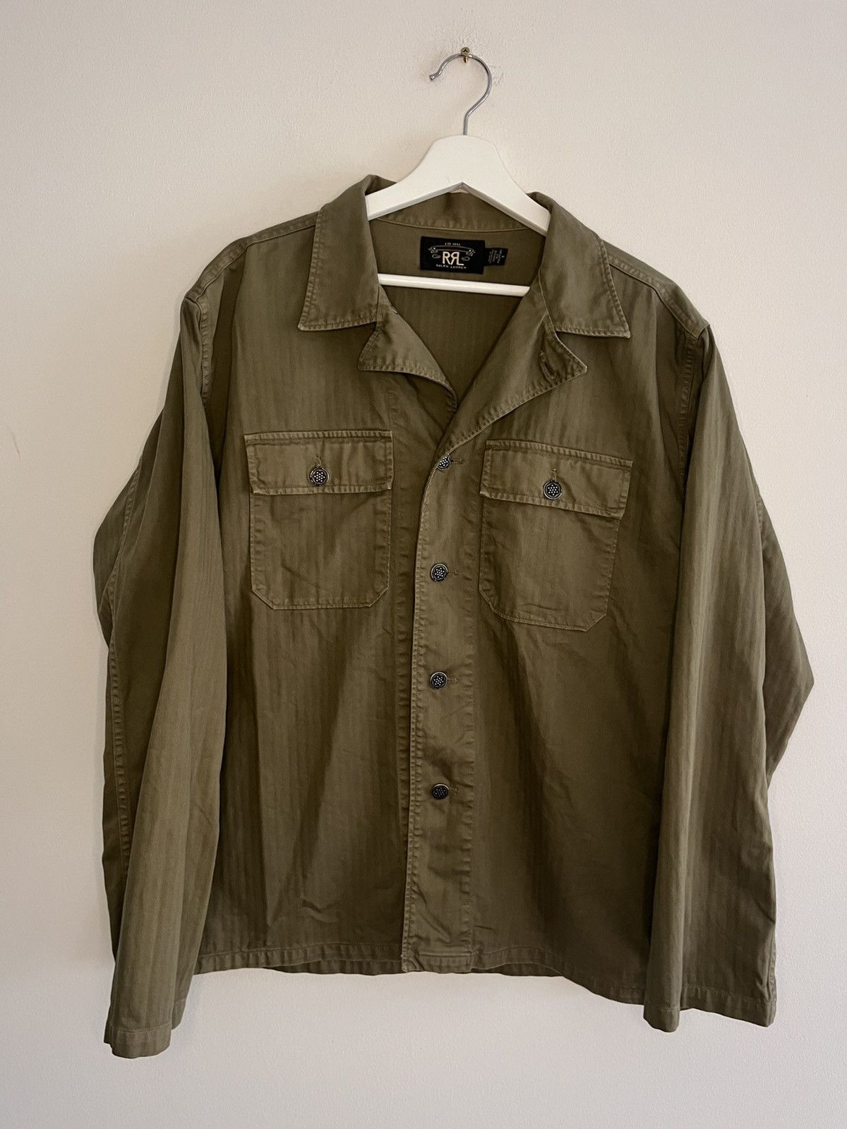 RRL Ralph Lauren RRL - Curtis Herringbone Twill Military Jacket Size US M / EU 48-50 / 2 - 2 Thumbnail