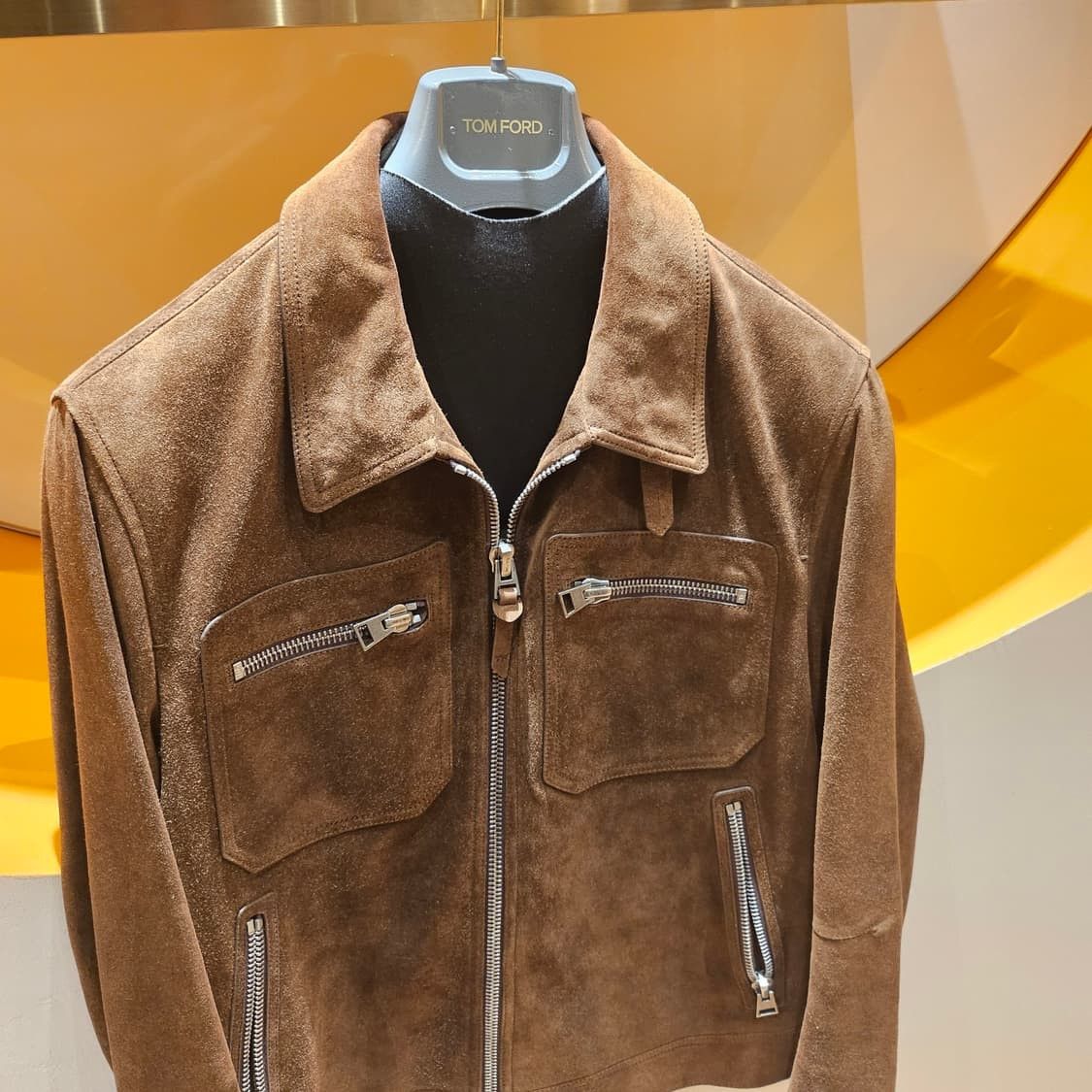 Tom Ford Tom Ford 5-zip suede trucker jacket Size US M / EU 48-50 / 2 - 2 Thumbnail
