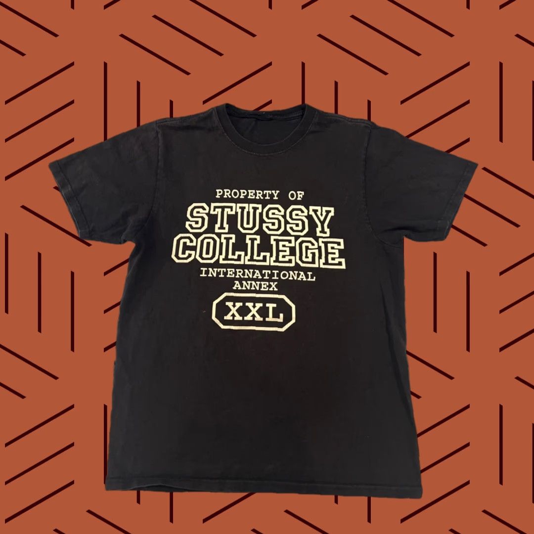 Annex VINTAGE Stussy Shirt Medium Black Knit Crew Neck Logo Graphic Print Skateboarders Mens M Size US M / EU 48-50 / 2 - 1 Thumbnail