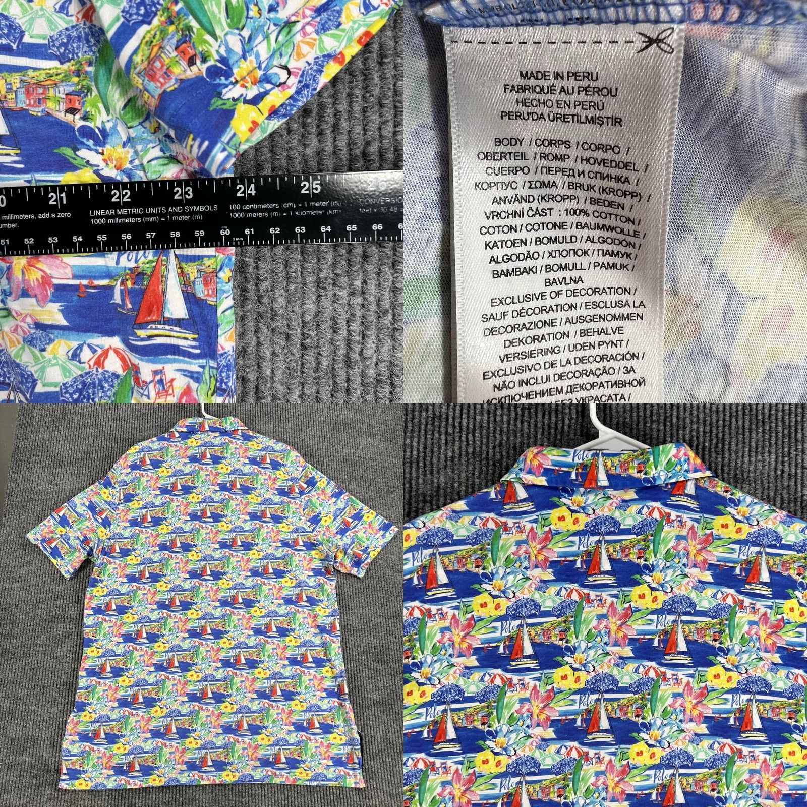 Polo Ralph Lauren Polo Ralph Lauren Shirt Mens XL Extra Large Blue Floral Graphic Short Sleeve Gol Size US XL / EU 56 / 4 - 8 Thumbnail
