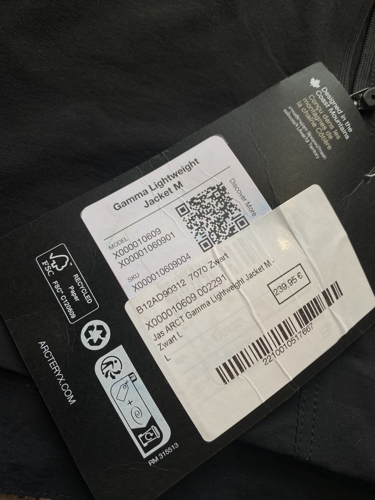 Arc'teryx Arcteryx Gamma Lightweight Jacket Men's Black Size US L / EU 52-54 / 3 - 4 Thumbnail