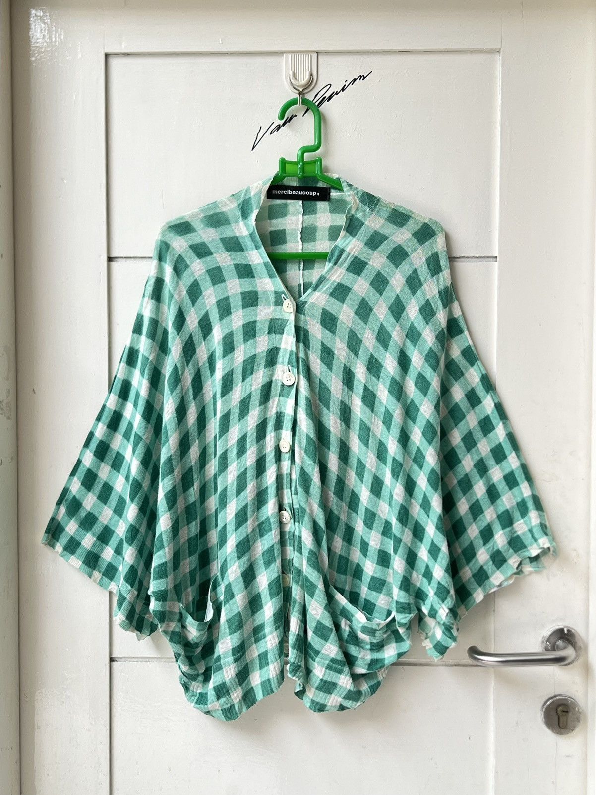mercibeaucoup MERCIBEAUCOUP Issey Miyake Plaid Cardigan Size US XL / EU 56 / 4 - 12 Thumbnail
