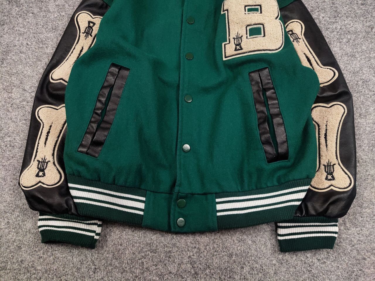 Japanese Brand Vintage Bones Japan Skeleton Letterman Varsity Bomber Jacket Size US S / EU 44-46 / 1 - 9 Thumbnail