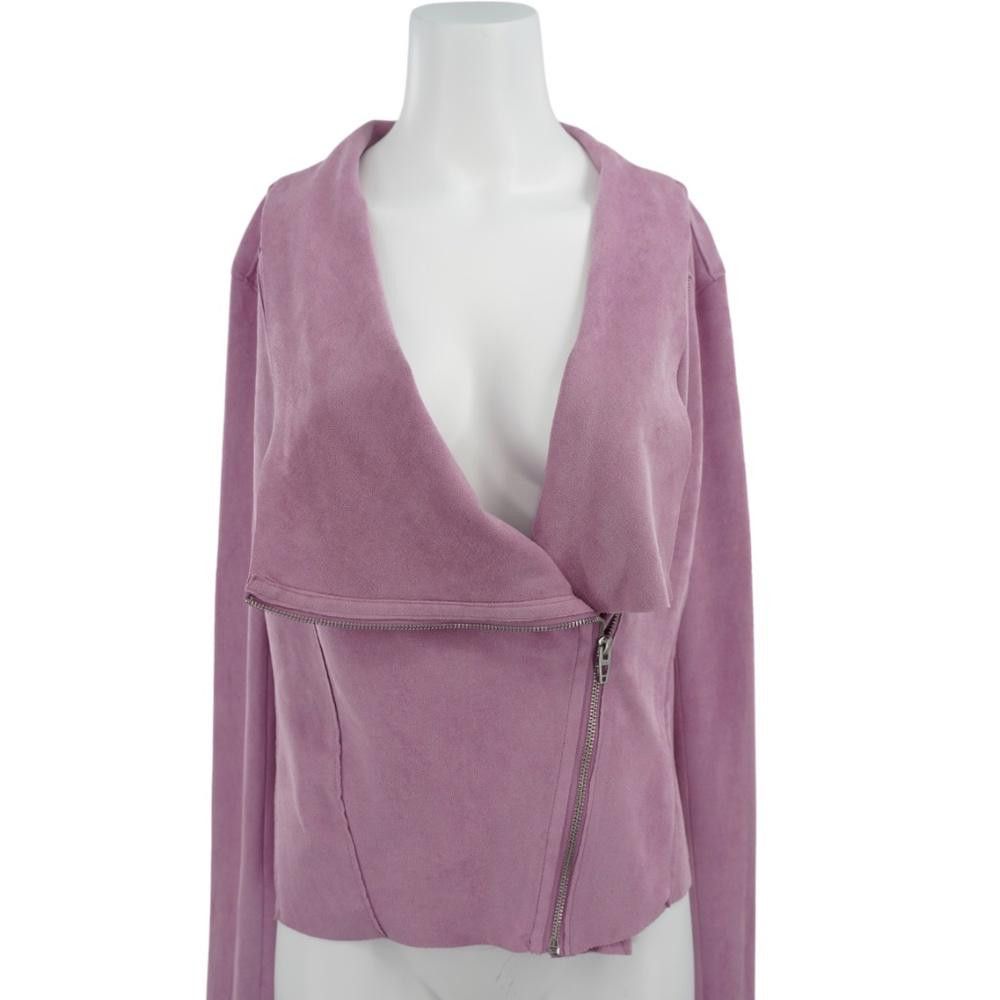 BLANKNYC Blank NYC Pink Suede Asymmetrical Moto Jacket Size M Size M / US 6-8 / IT 42-44 - 1 Thumbnail