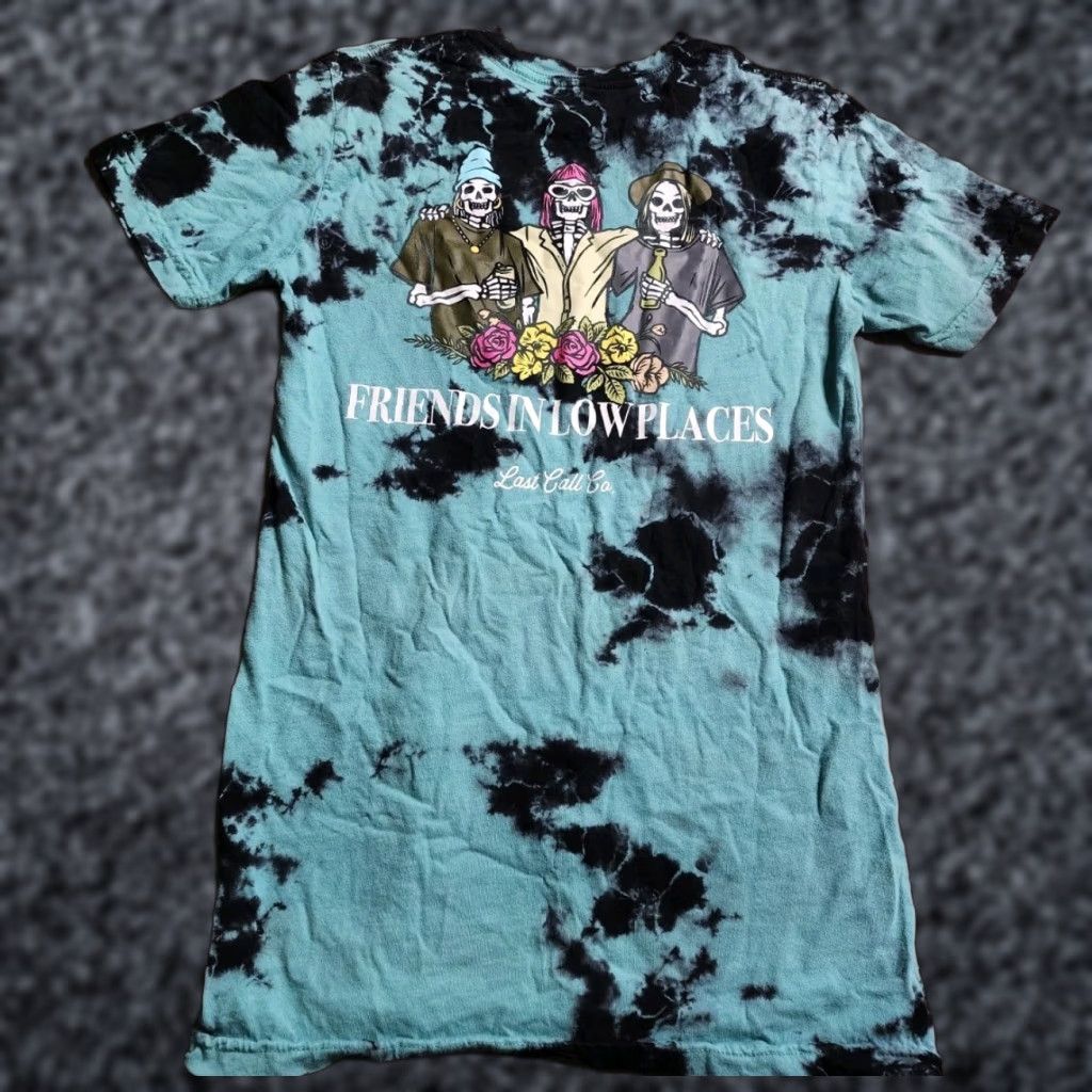 Doublet Last Call Co Women's Short Sleeve Tie Dye Double-Sided Skull T-Shirt Size S Blue Halloween Size S / US 4 / IT 40 - 1 Thumbnail