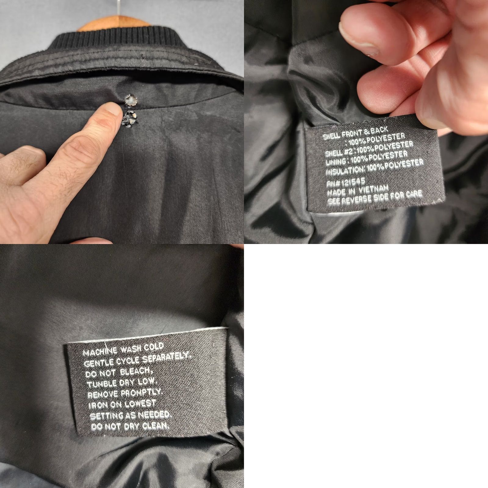 London Fog London Fog Coat Mens Large Black Zip Snap Chores Workwear Fall Winter Mens Size US L / EU 52-54 / 3 - 8 Thumbnail