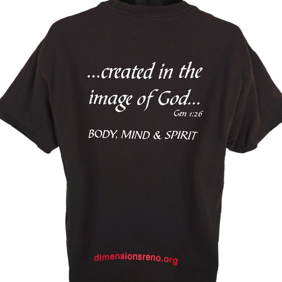 Hanes Christian T Shirt Mens Large Black Bible Verses Revelation Genesis Size US L / EU 52-54 / 3 - 4 Thumbnail