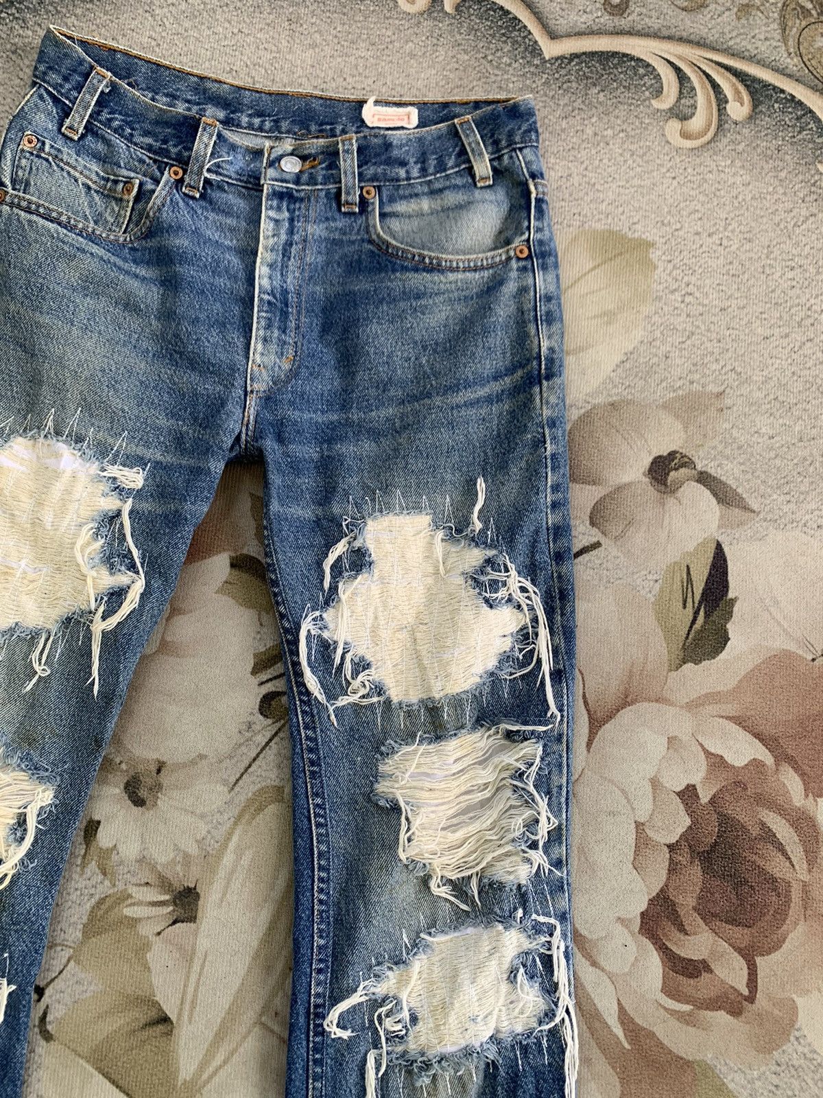 Levi's Levis Distressed 517 Sample Boot Cut Denim Pant Made in Usa Size US 30 / EU 46 - 5 Thumbnail