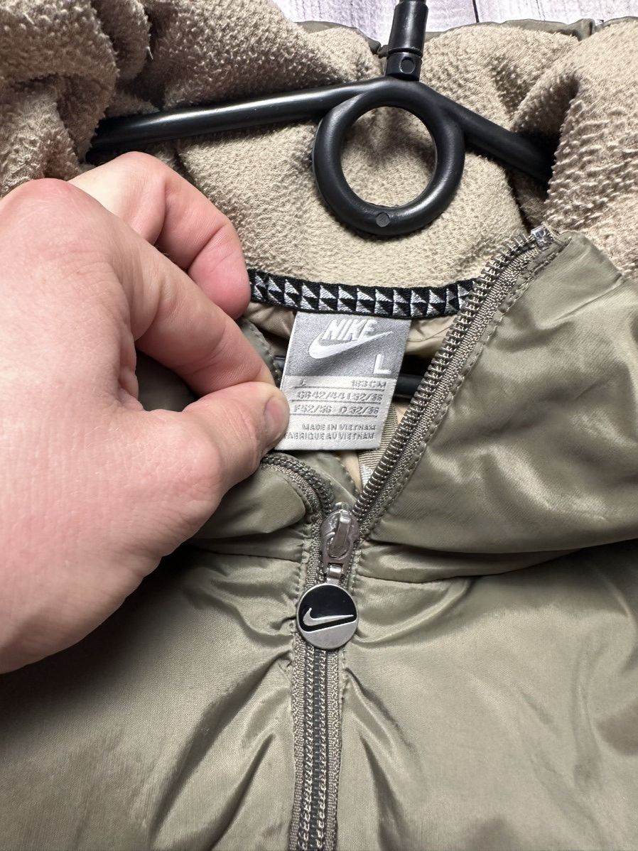 Nike × Vintage Vintage Nike down jacket puffer olive size L swoosh Size US L / EU 52-54 / 3 - 10 Thumbnail