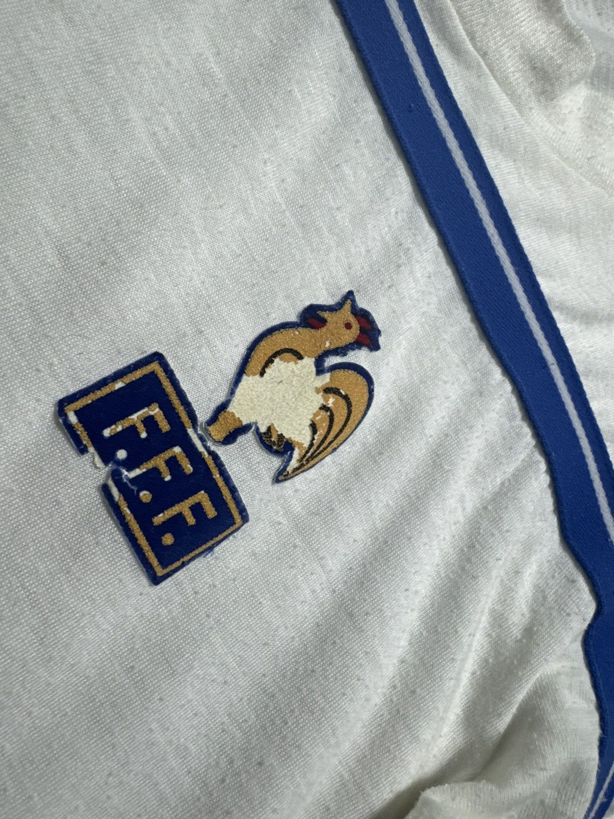 Vintage Malliot Equipe De France 1986 Vintage Soccer Jersey Size US XS / EU 42 / 0 - 4 Thumbnail