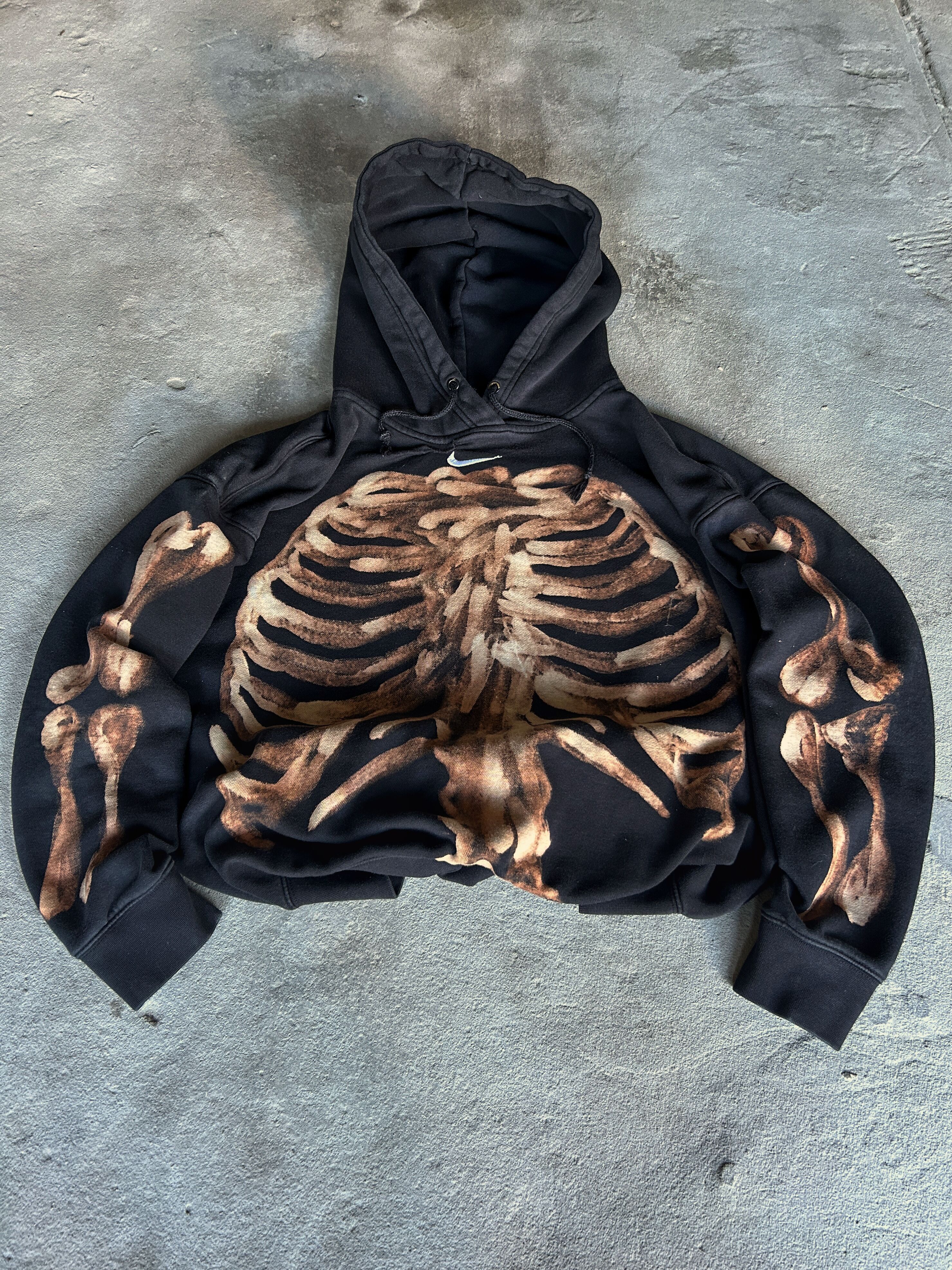 Nike × Vintage Vintage Streetwear Kapital Style Nike Skeleton Hoodie 90s Size US M / EU 48-50 / 2 - 2 Thumbnail