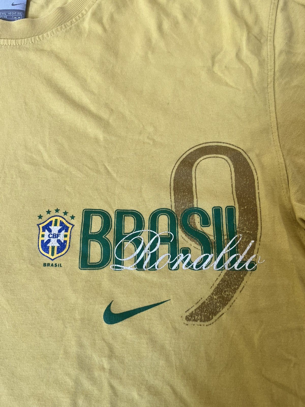 Nike Vintage Nike Brasil Brazil #9 Ronaldo y2k football soccer Size US XL / EU 56 / 4 - 3 Thumbnail