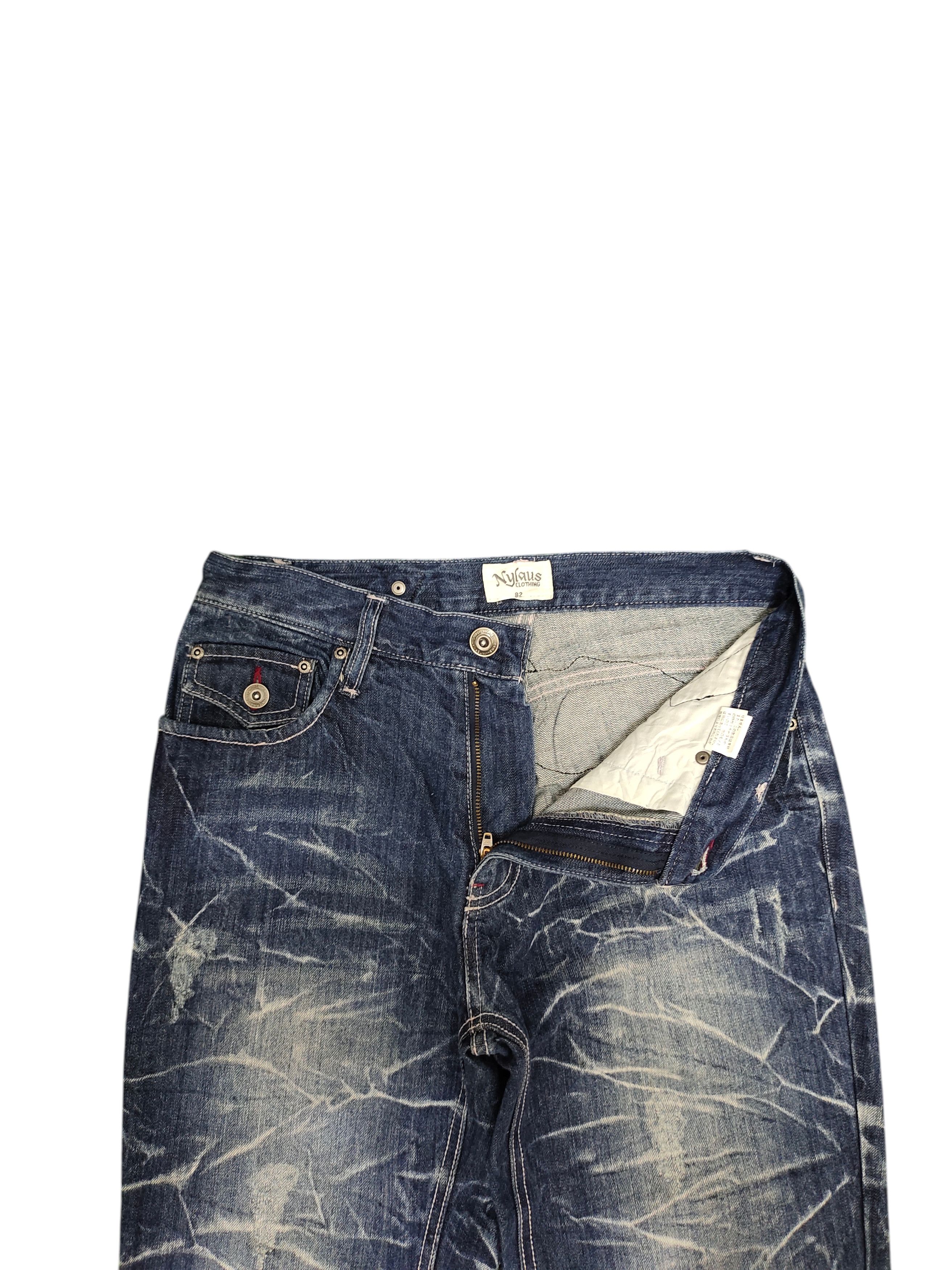 Kapital Nylaus Japan Wings Embroidered Clawmark Distress Faded Jeans Size US 30 / EU 46 - 9 Thumbnail