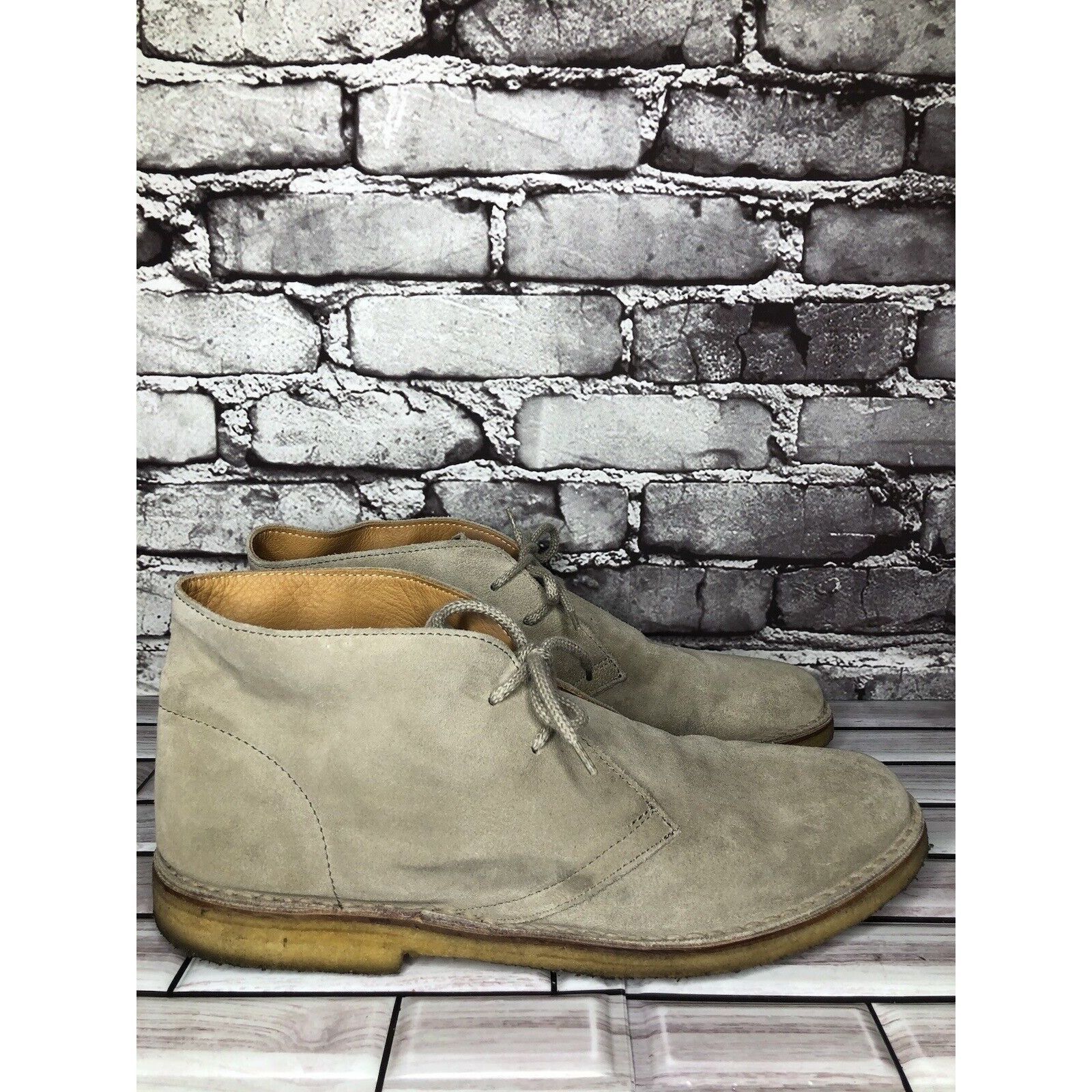 Barneys New York Barneys New York Beige Suede Leather Chukka Casual Lace Boot Size US 12 / EU 45 - 15 Thumbnail