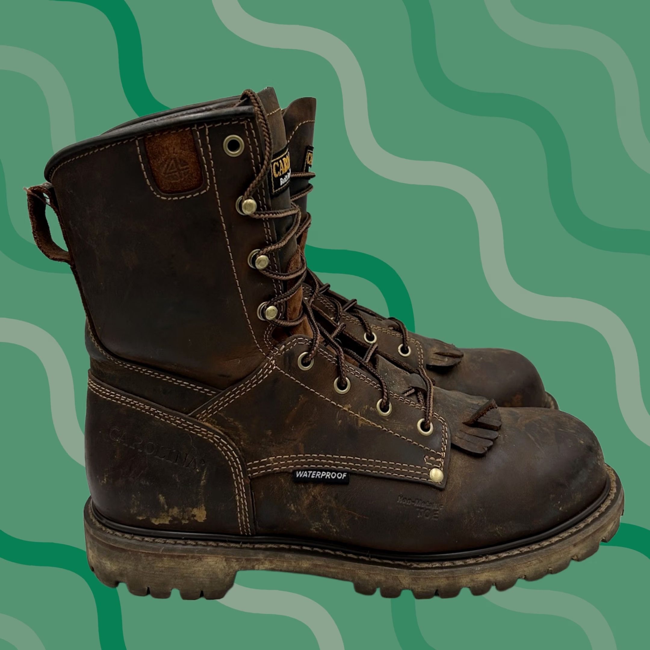 Vintage VINTAGE Carolina Work Boots Mens 7.5 D Brown 