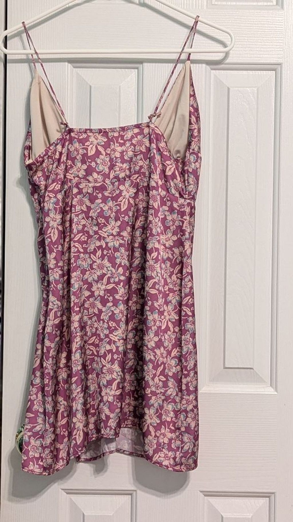 Pull & Bear Women's Pull & Bear Dress, Size M, Purple Floral Size M / US 6-8 / IT 42-44 - 4 Thumbnail