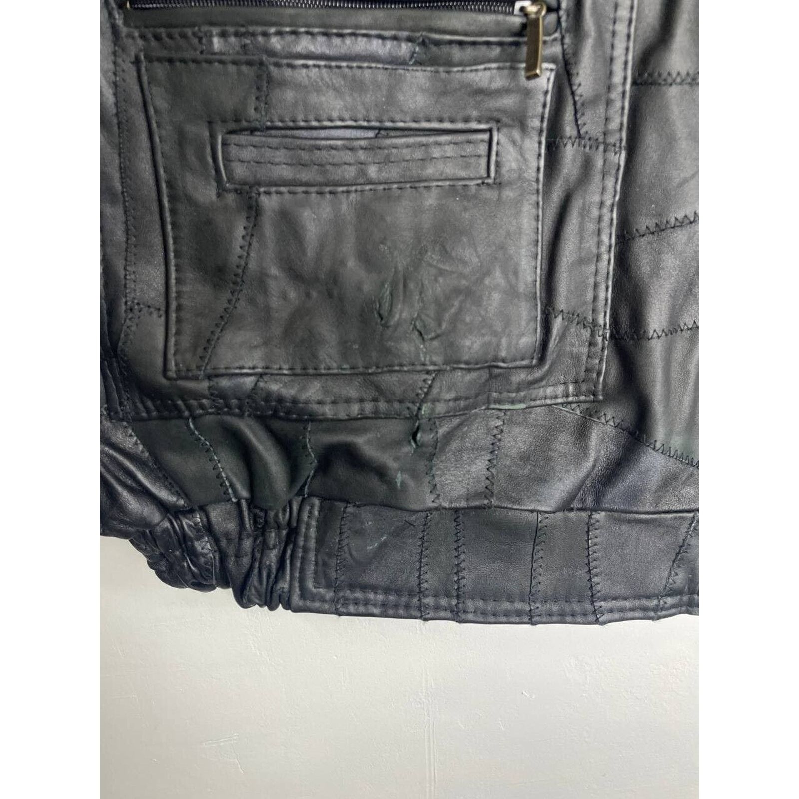 Vintage Vintage Black Leather Utility Vest Size XL Size US XL / EU 56 / 4 - 5 Thumbnail