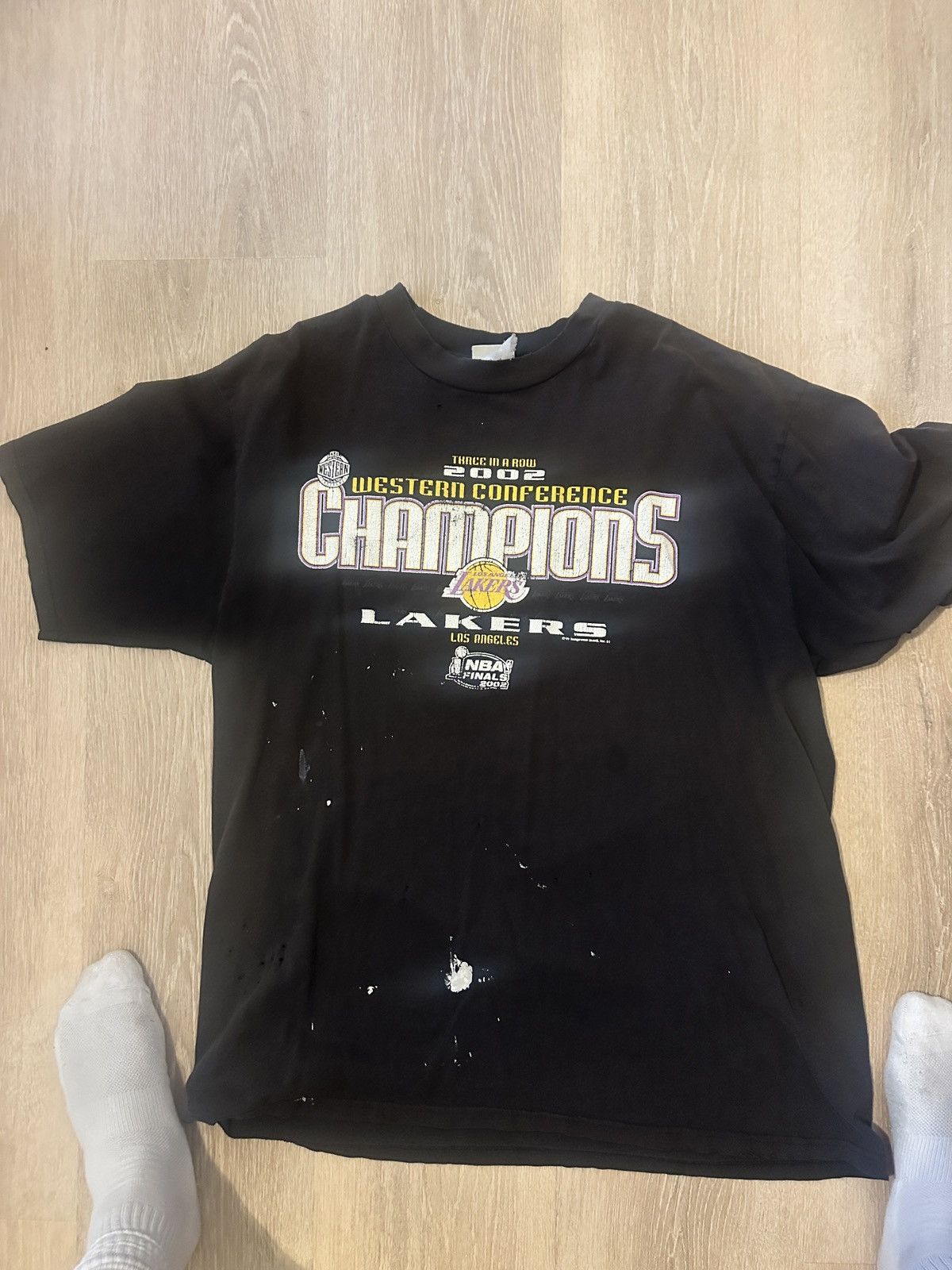 NBA Lakers Western Conference Championship Vintage Tee Size US XXL / EU 58 / 5 - 1 Thumbnail
