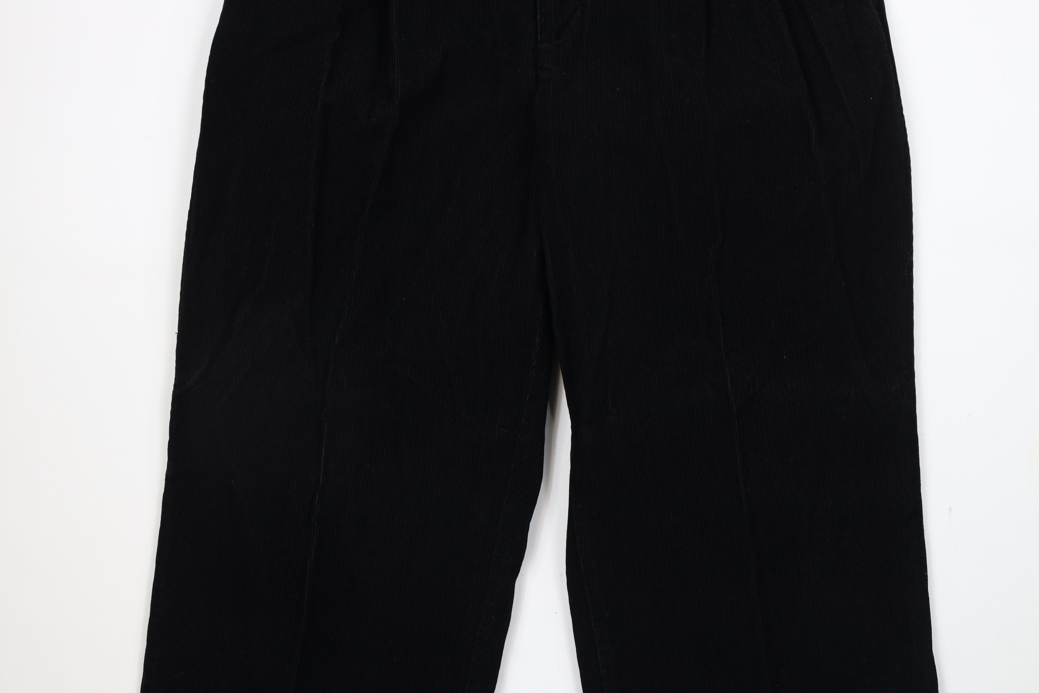 Vintage Vintage 90s Streetwear Wide Led Corduroy Chino Pants Black Size US 36 / EU 52 - 3 Thumbnail