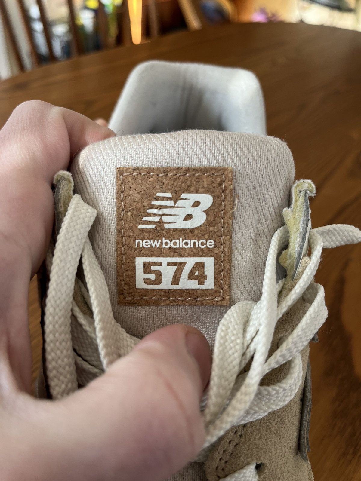 New Balance New Balance 574 Beige Size US 12 / EU 45 - 3 Thumbnail