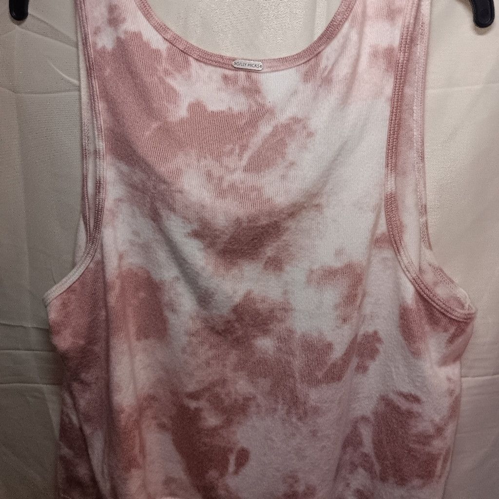 Romeo Gigli Gilly Hicks, tye dye, cropped tank top, womens S, euc Size XS / US 0-2 / IT 36-38 - 8 Thumbnail