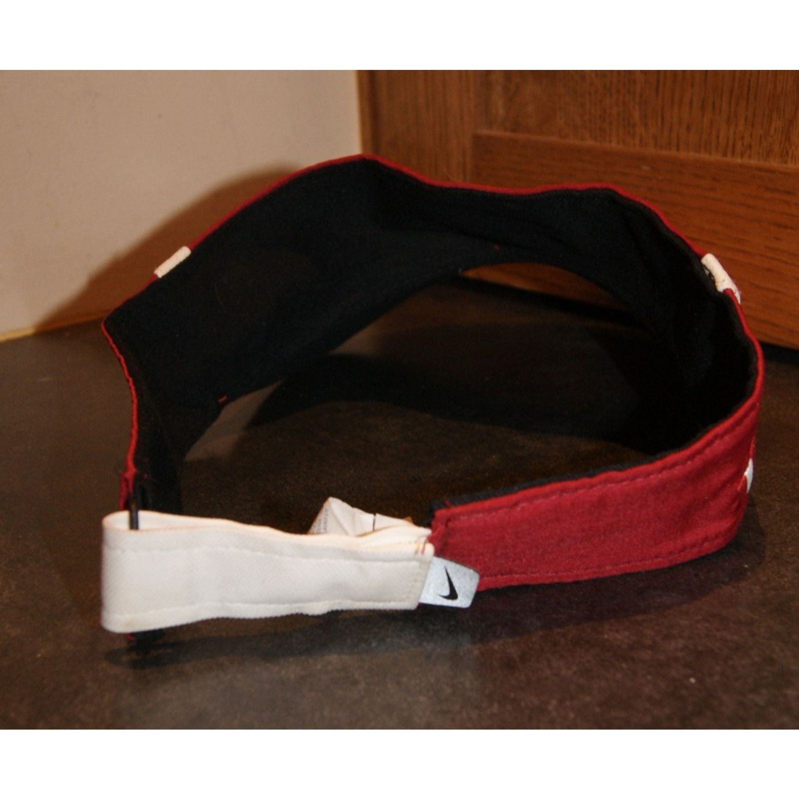 Nike Nike Arkansas Razorbacks Dri-Fit Adjustable Visor Red White Size ONE SIZE - 3 Thumbnail