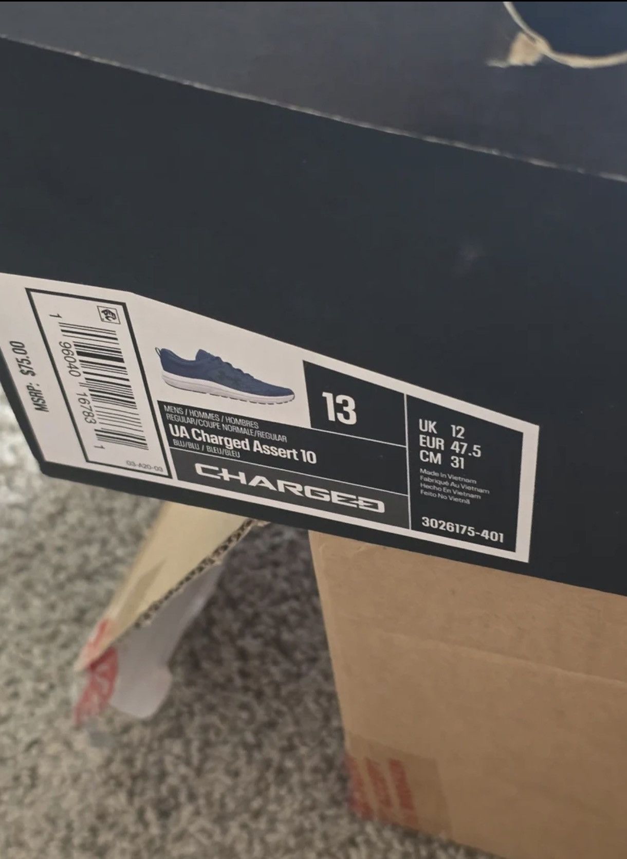 Under Armour Under Armour Assert 10 Blue Athletic Sneakers Size 13 Size US 13 / EU 46 - 2 Thumbnail