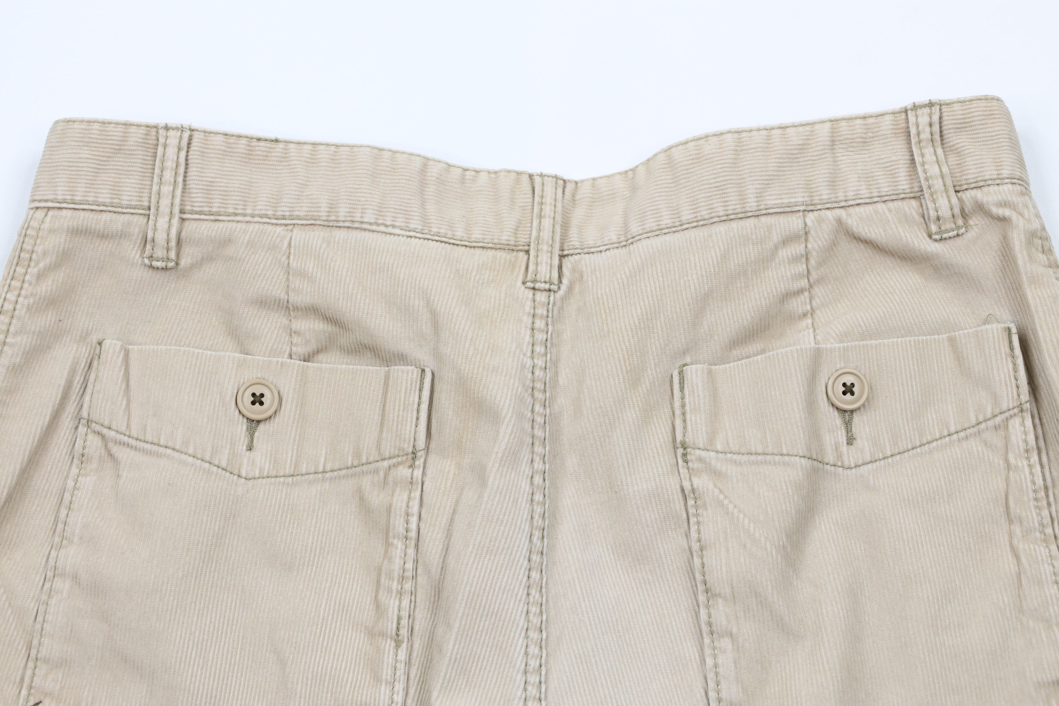 Vintage Vintage 90s Streetwear Surplus Corduroy Shorts Beige Size US 34 / EU 50 - 10 Thumbnail