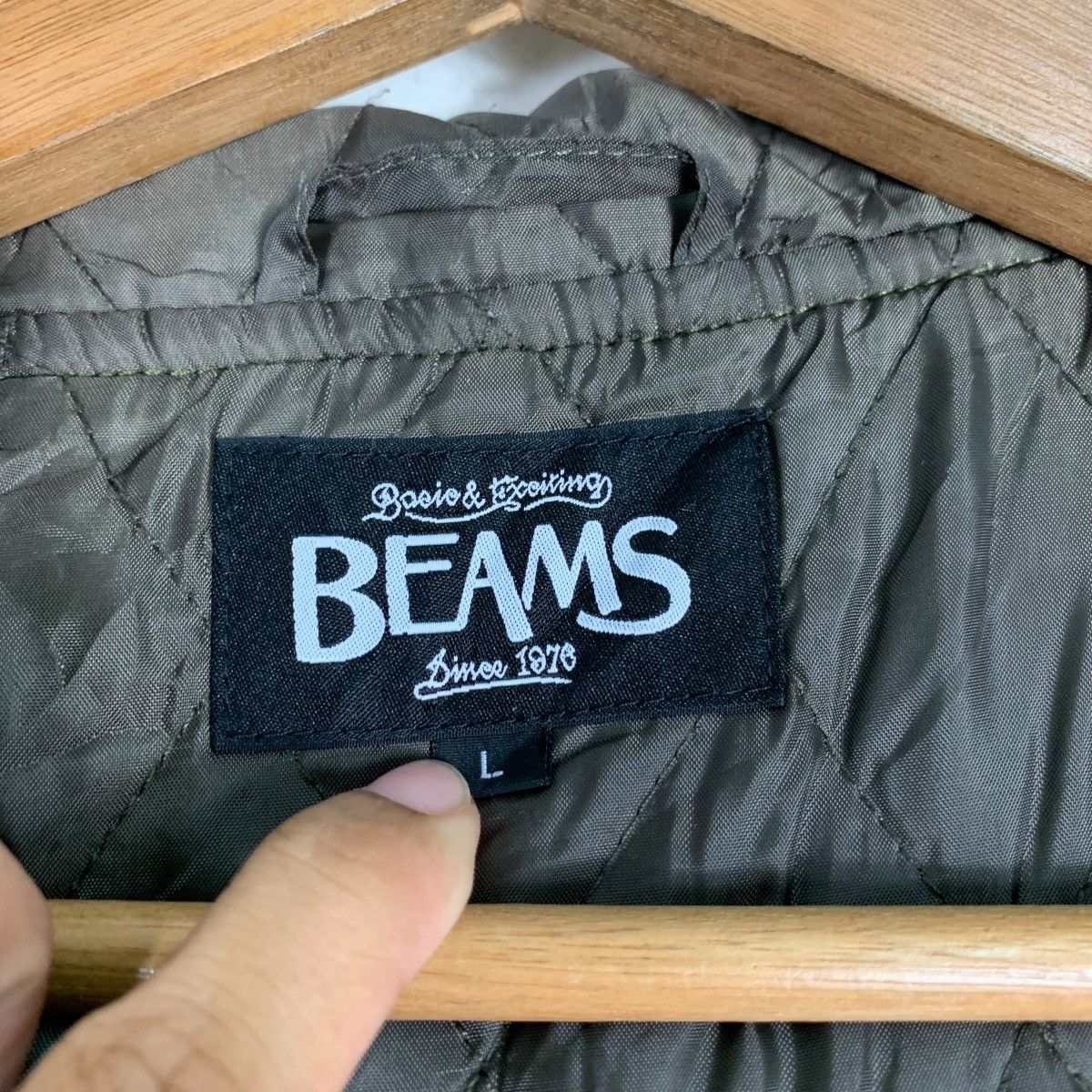 Beams Plus BEAMS Wool Olive Green Hoodie Jacket #0062-C4 Size US L / EU 52-54 / 3 - 18 Thumbnail