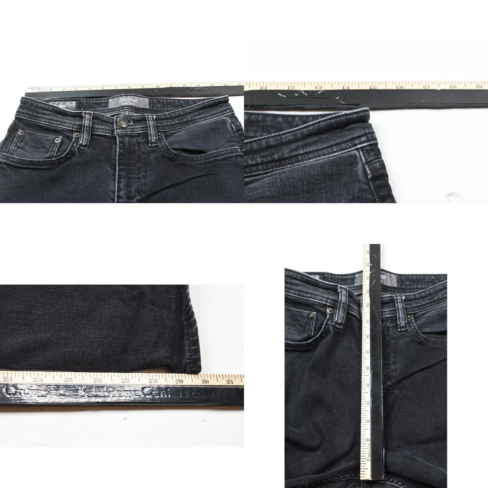 Denime Revtown Jeans Slim Fit Denim 30x30 Blue Cotton Stretch Taper Jeans Mens 30 Regular Inseam 30 Jeans Slim Size US 30 / EU 46 - 8 Thumbnail
