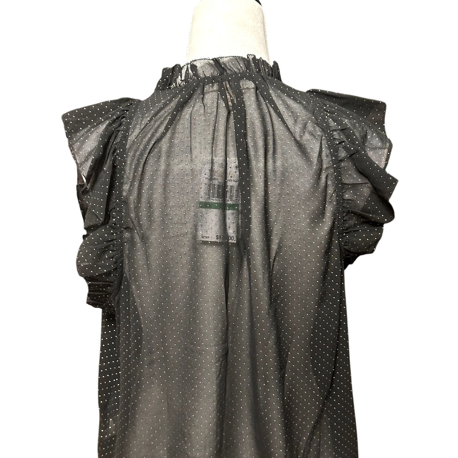 Michael Kors Michael Kors Top Sheer Chiffon Sleeveless Black/Gold NWT Size M / US 6-8 / IT 42-44 - 6 Thumbnail