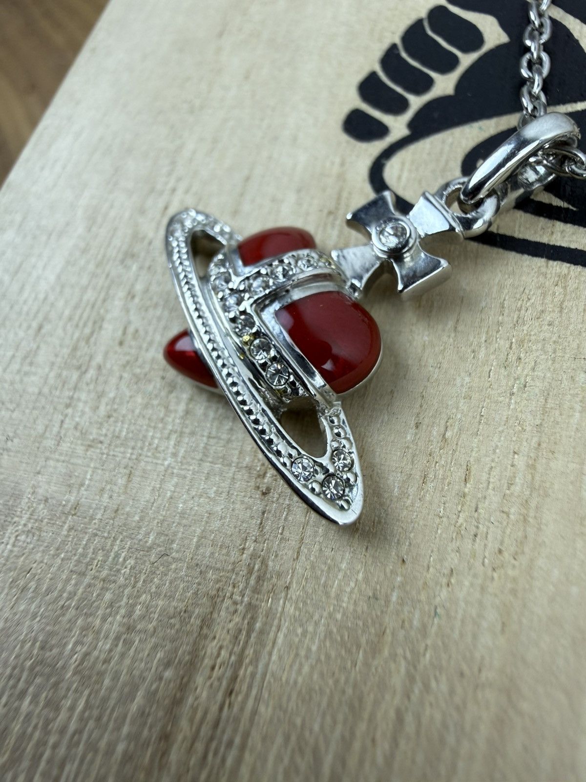Vivienne Westwood Vintage Vivienne Westwood Diamante Heart Necklace Pendant Size ONE SIZE - 2 Thumbnail