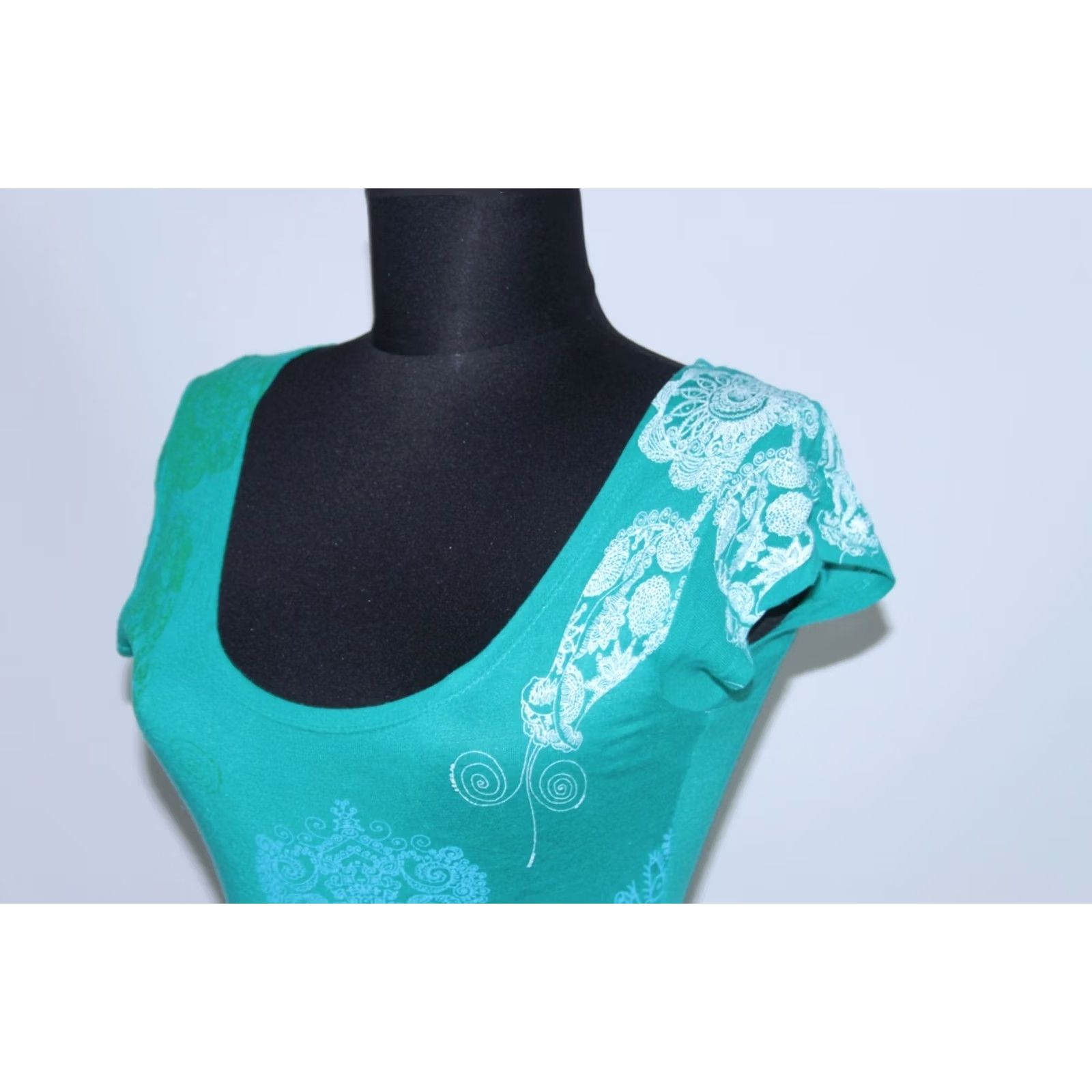 Desigual Desigual Dress womens green Size S A-Line Dress Multicoloured Midi Size S / US 4 / IT 40 - 3 Thumbnail