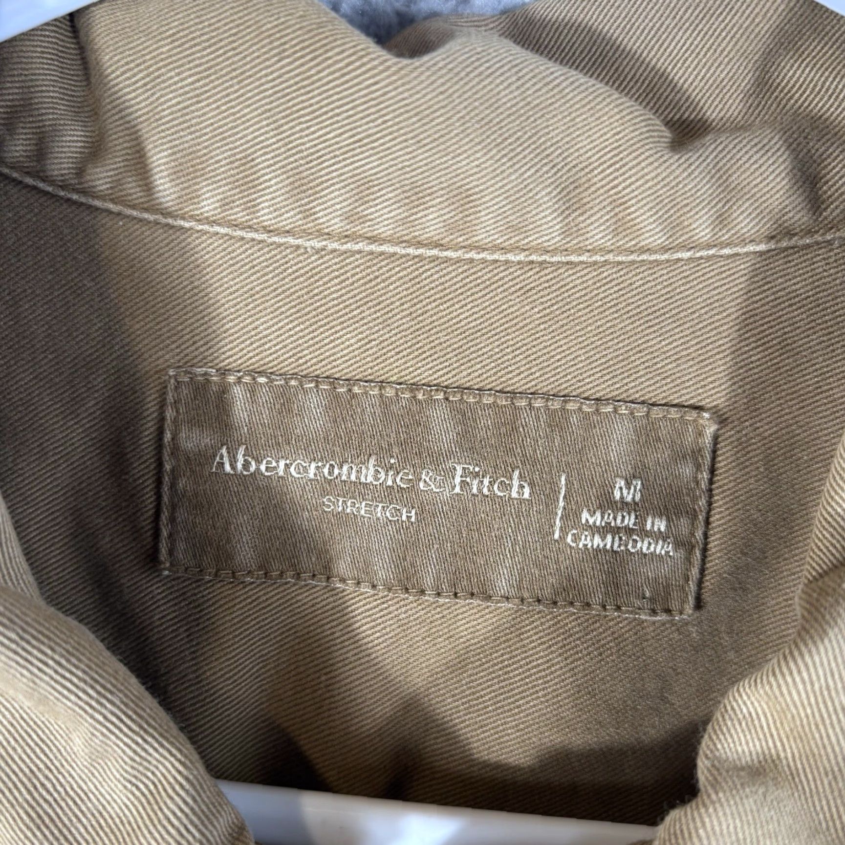 Abercrombie & Fitch Abercrombie & Fitch Work Shirt Mens M Brown Stretch Heavy Canvas Twill Shacket Size US M / EU 48-50 / 2 - 3 Thumbnail