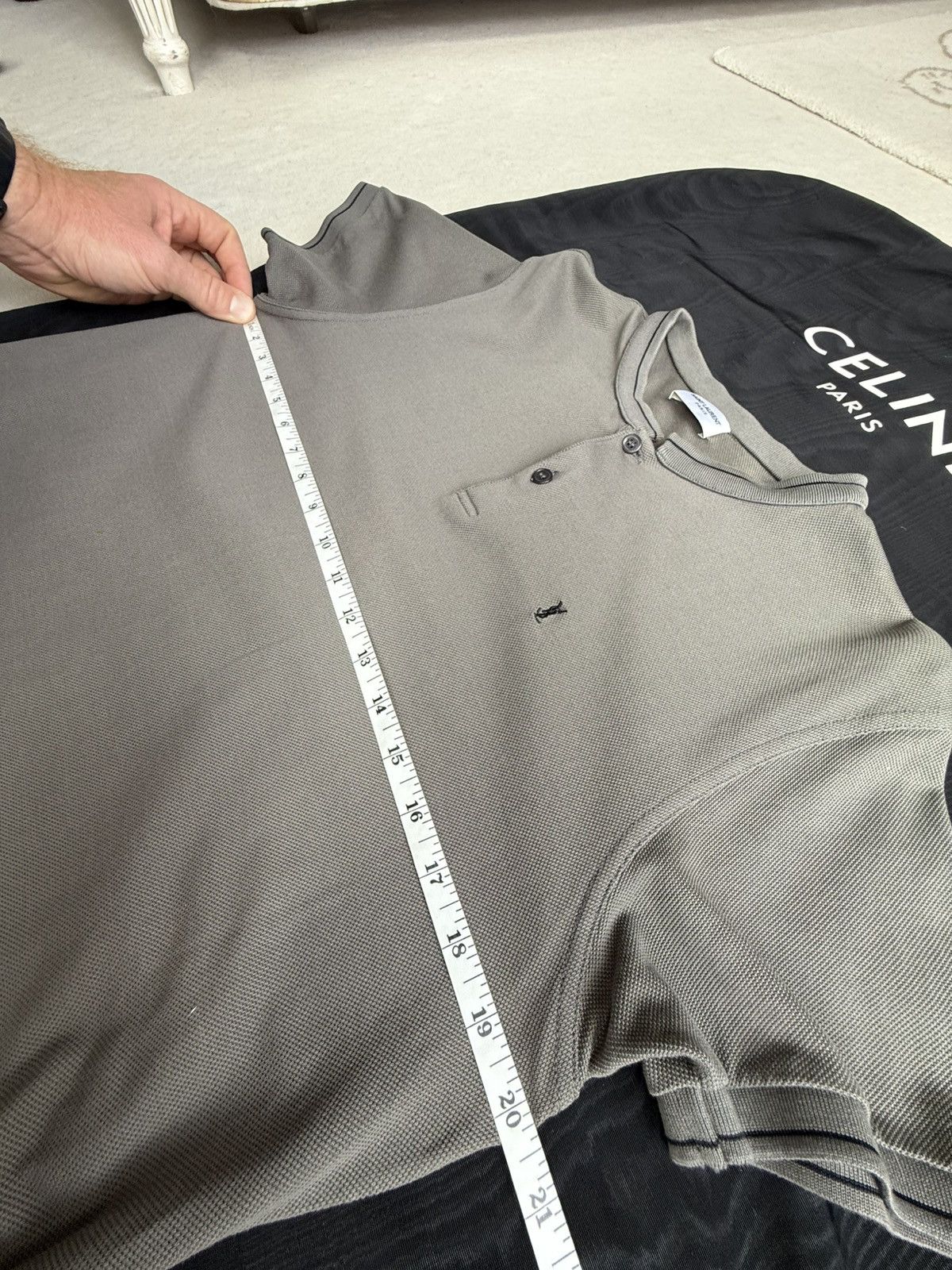 Saint Laurent Paris SS13 Saint Laurent ysl logo Cassandre polo t shirt Hedi Size US S / EU 44-46 / 1 - 2 Thumbnail
