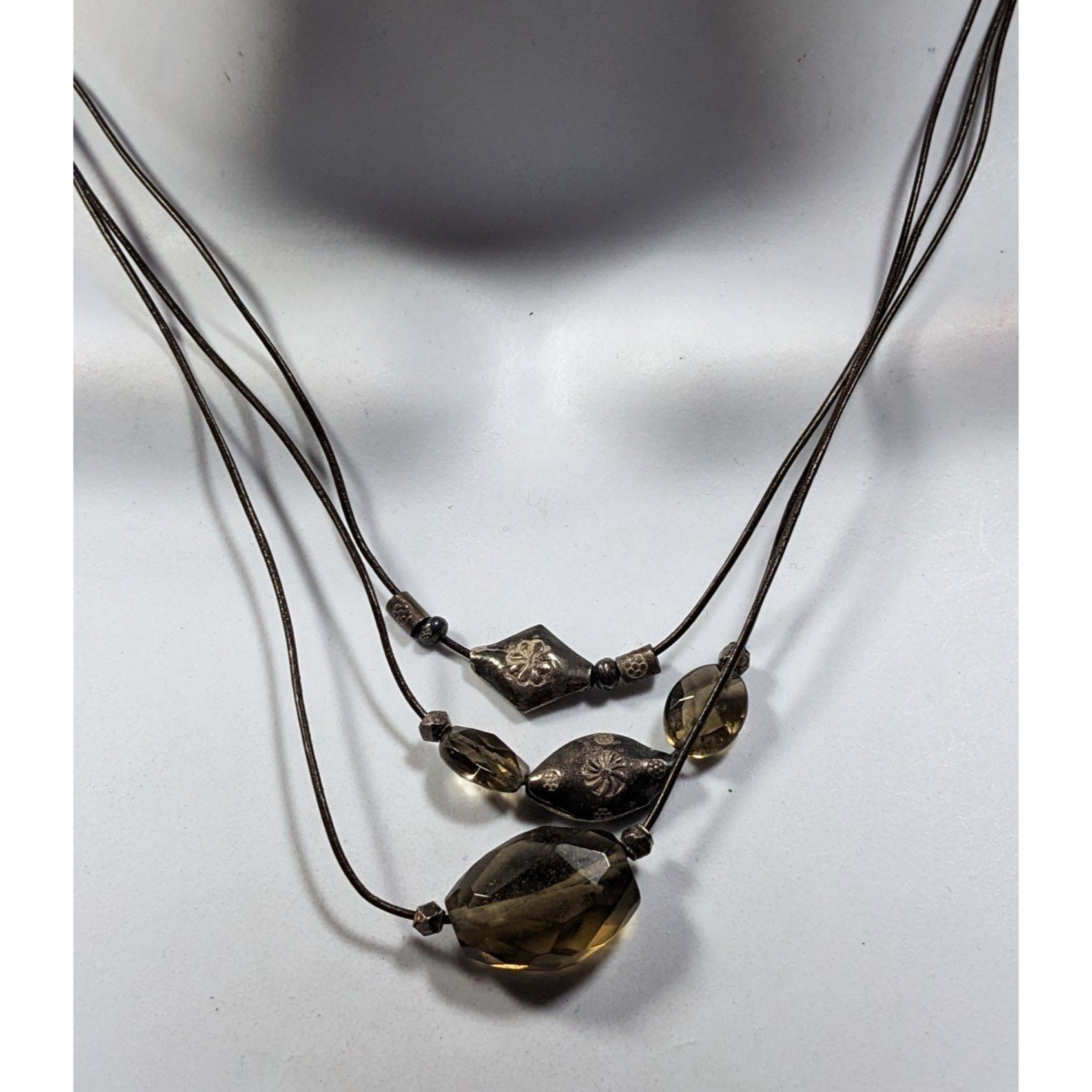 Other J.Jill Bohemian Hippie Glass And Metal Layered Pendant Neckl Size ONE SIZE - 6 Thumbnail