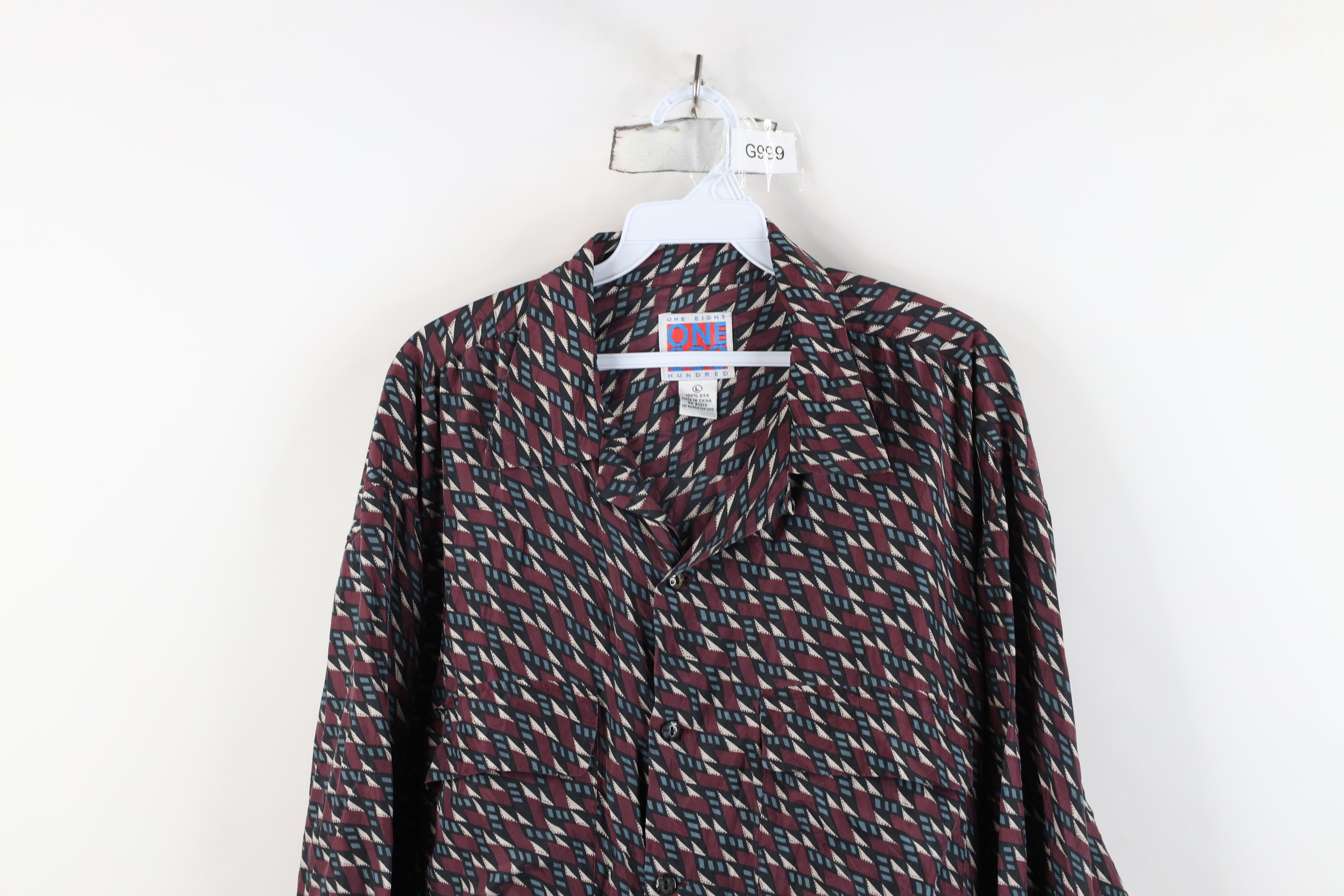 Vintage Vintage 90s Streetwear Baggy Silk Looped Collar Button Shirt Size US L / EU 52-54 / 3 - 2 Thumbnail