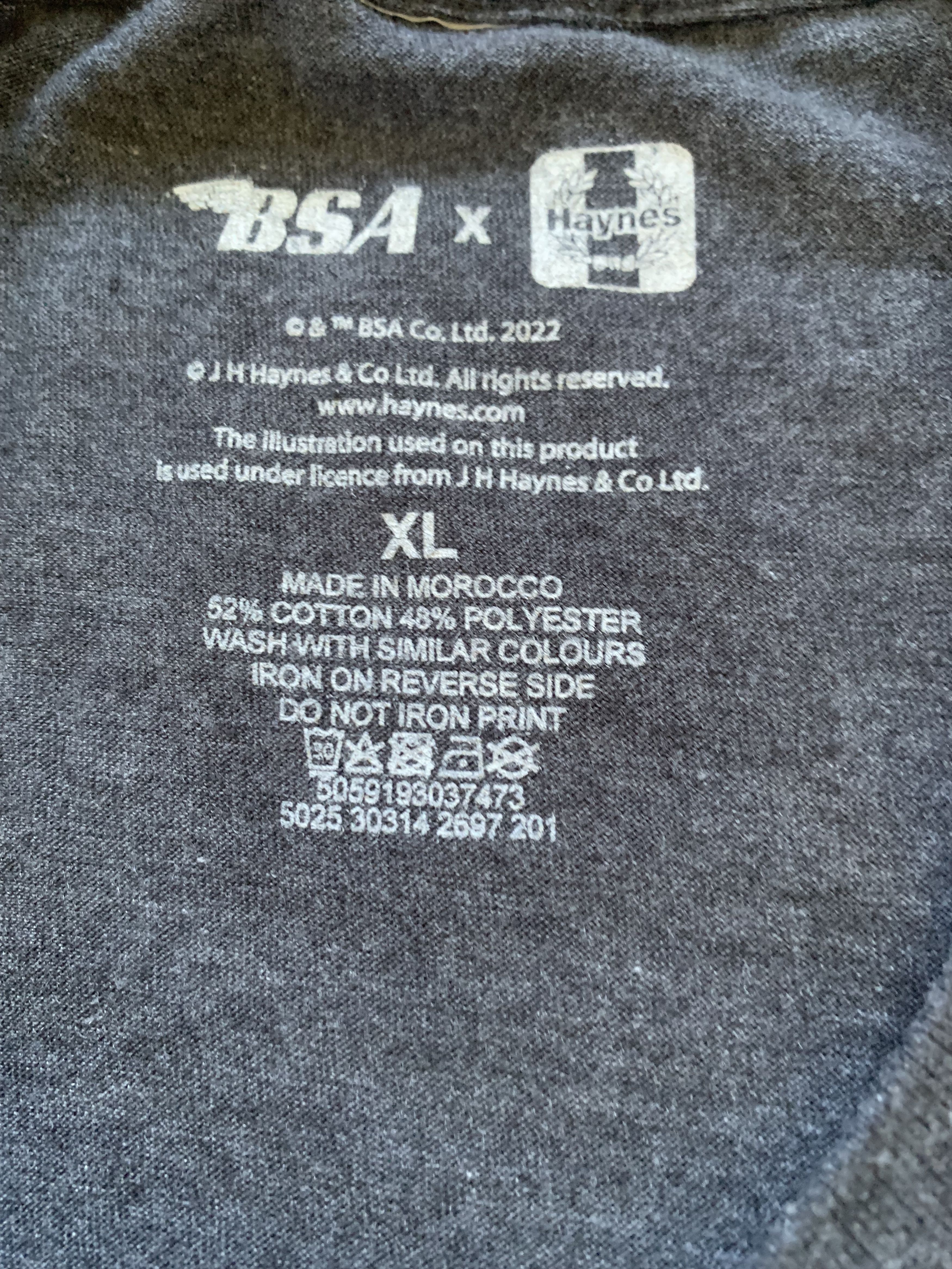 Other BSA Bantam Haynes Motorcycle Owners Manual T-Shirt Size US XL / EU 56 / 4 - 6 Thumbnail