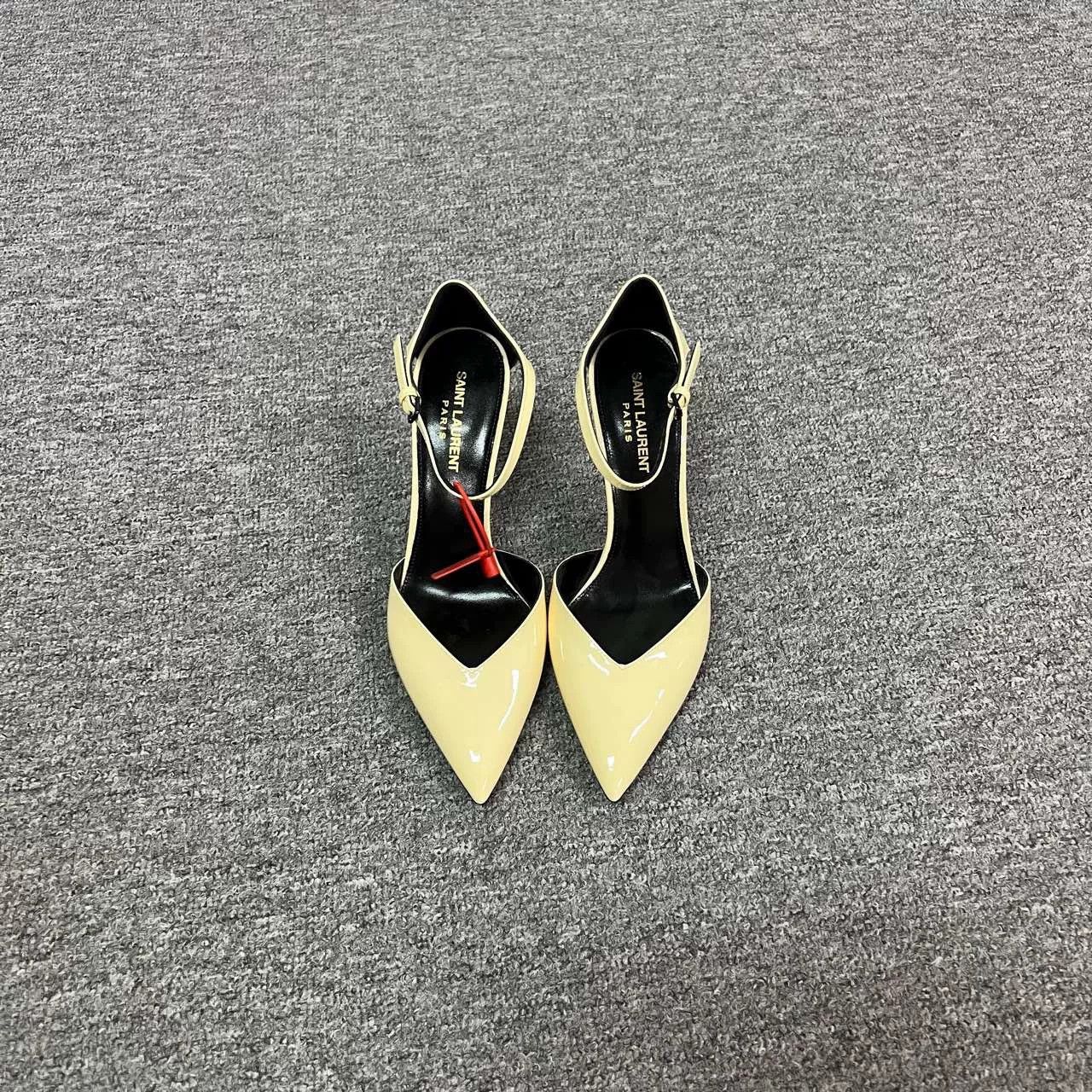 Saint Laurent Paris YSL Black High Heels Size 38/37.5 Size US 7 / IT 37 - 1 Thumbnail