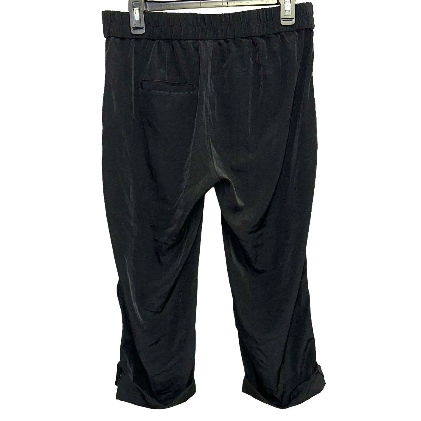 Other Lilla P Black Pull On Cropped Capri Pants Size 32" / US 10 / IT 46 - 3 Thumbnail