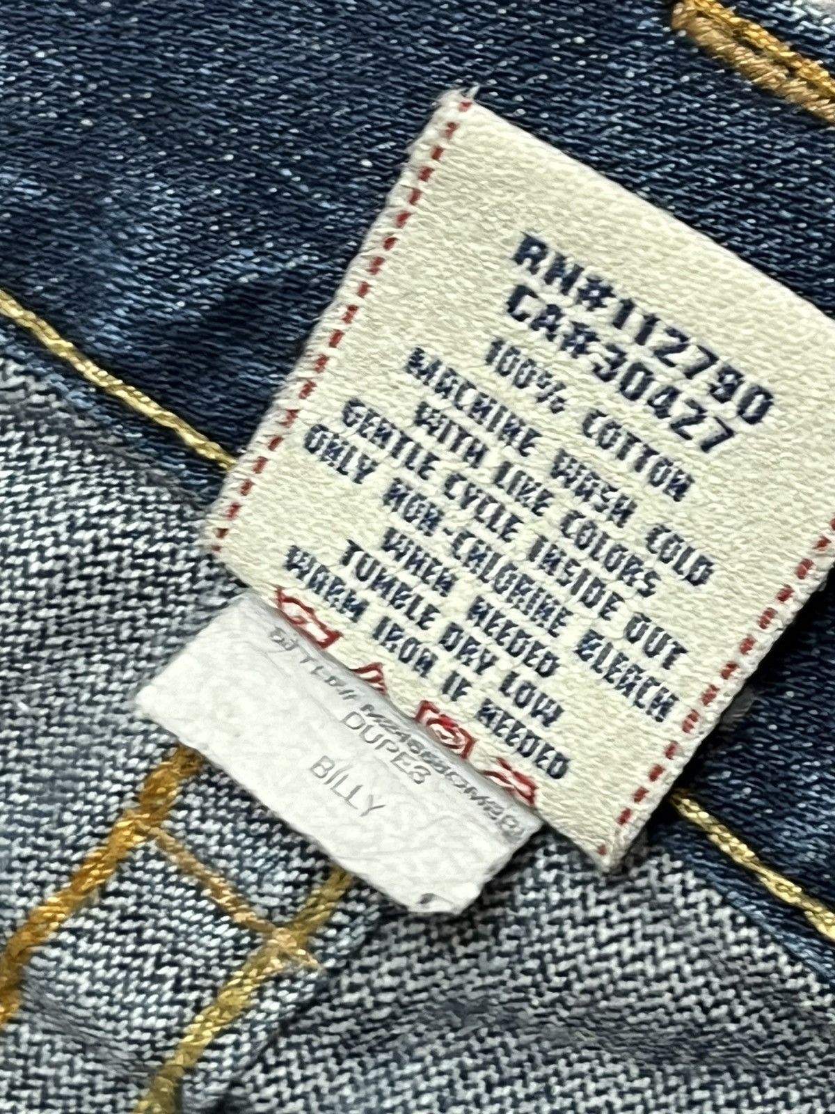 True Religion × Vintage VINTAGE TRUE RELIGION FLAP FADED RICKY SUPER DENIM JEANS Size US 32 / EU 48 - 10 Thumbnail