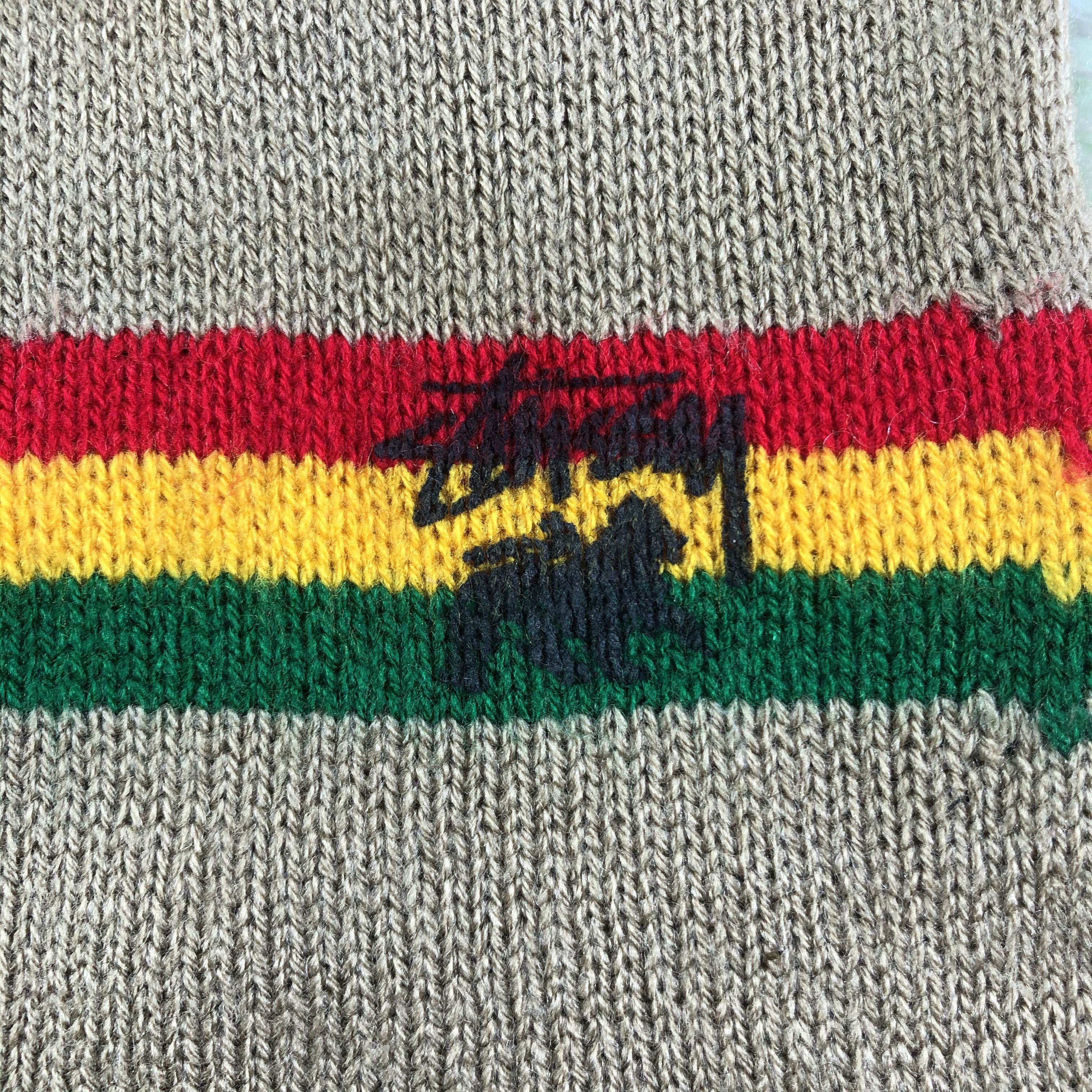 Stussy × Vintage Stussy Rasta Scarf / Muffler / Neckwear - KM307 Size ONE SIZE - 4 Thumbnail