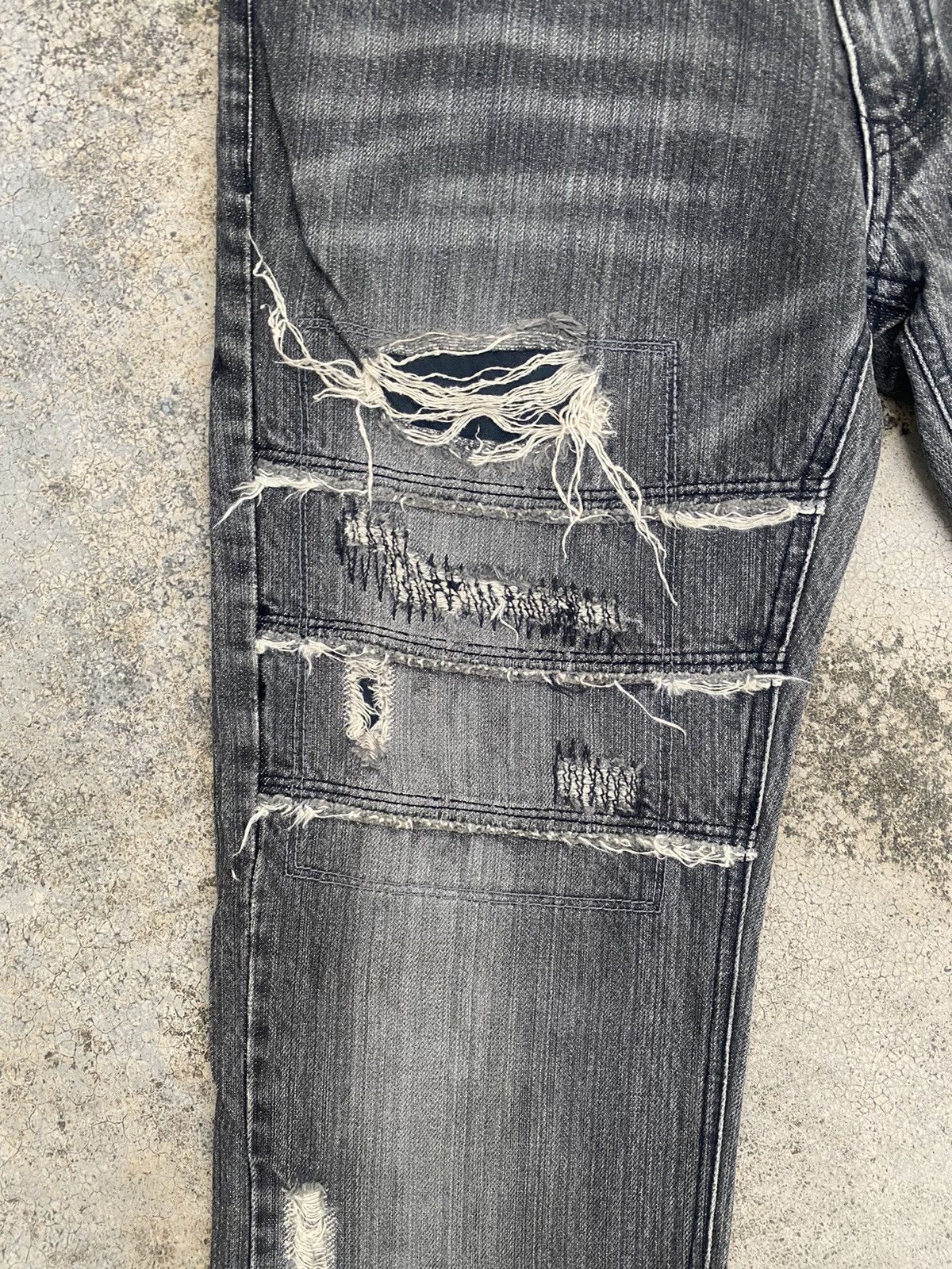 If Six Was Nine × Japanese Brand × Le Grande Bleu (L.G.B.) Flare Jeans Rupert Edge Distressed Hagi Painted Bootcut Size US 30 / EU 46 - 7 Thumbnail